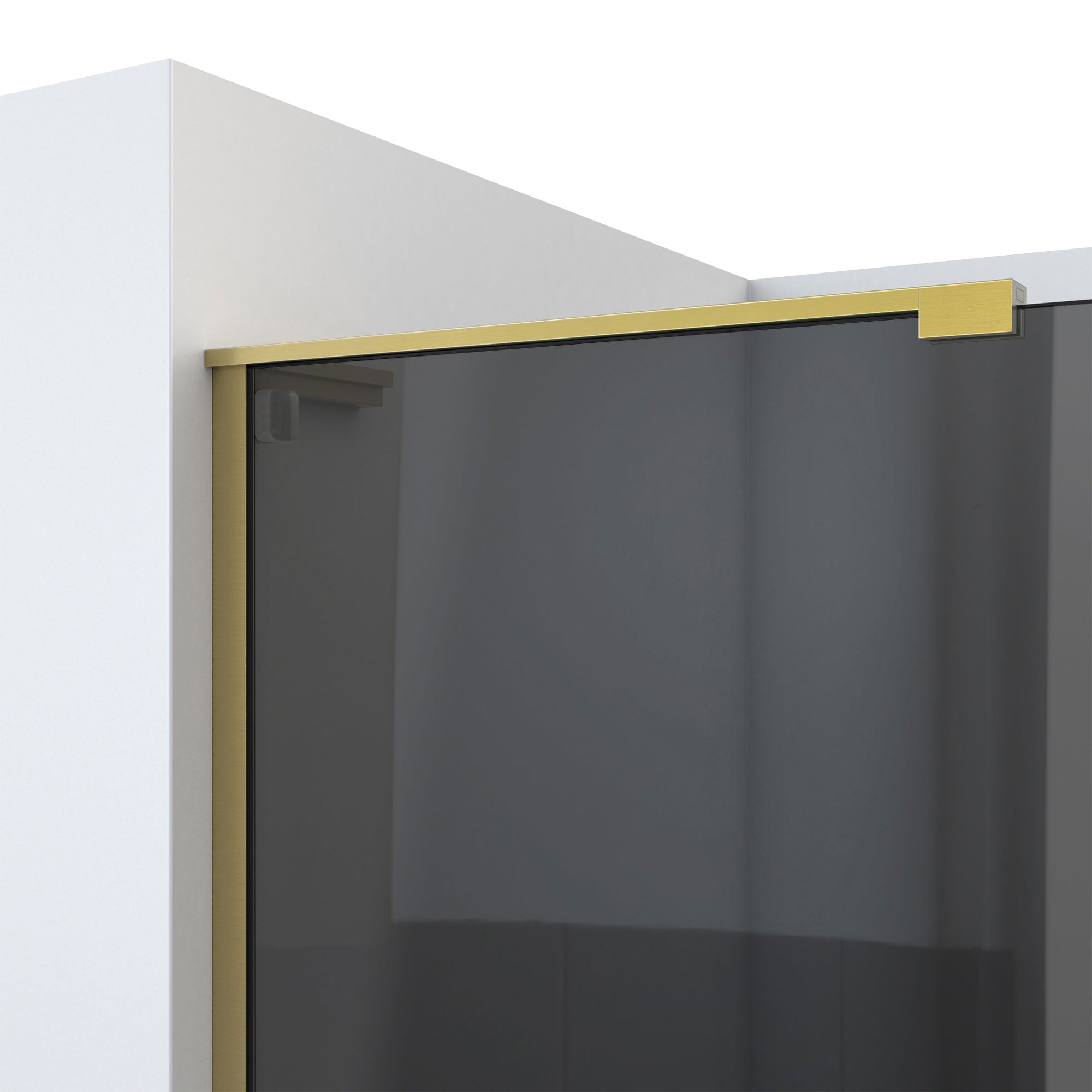 DreamLine, DreamLine SHDR1960580GR05 Mirage-X 56-60" W x 58" H Frameless Sliding Tub Door in Brushed Gold and Smoke Gray Glass