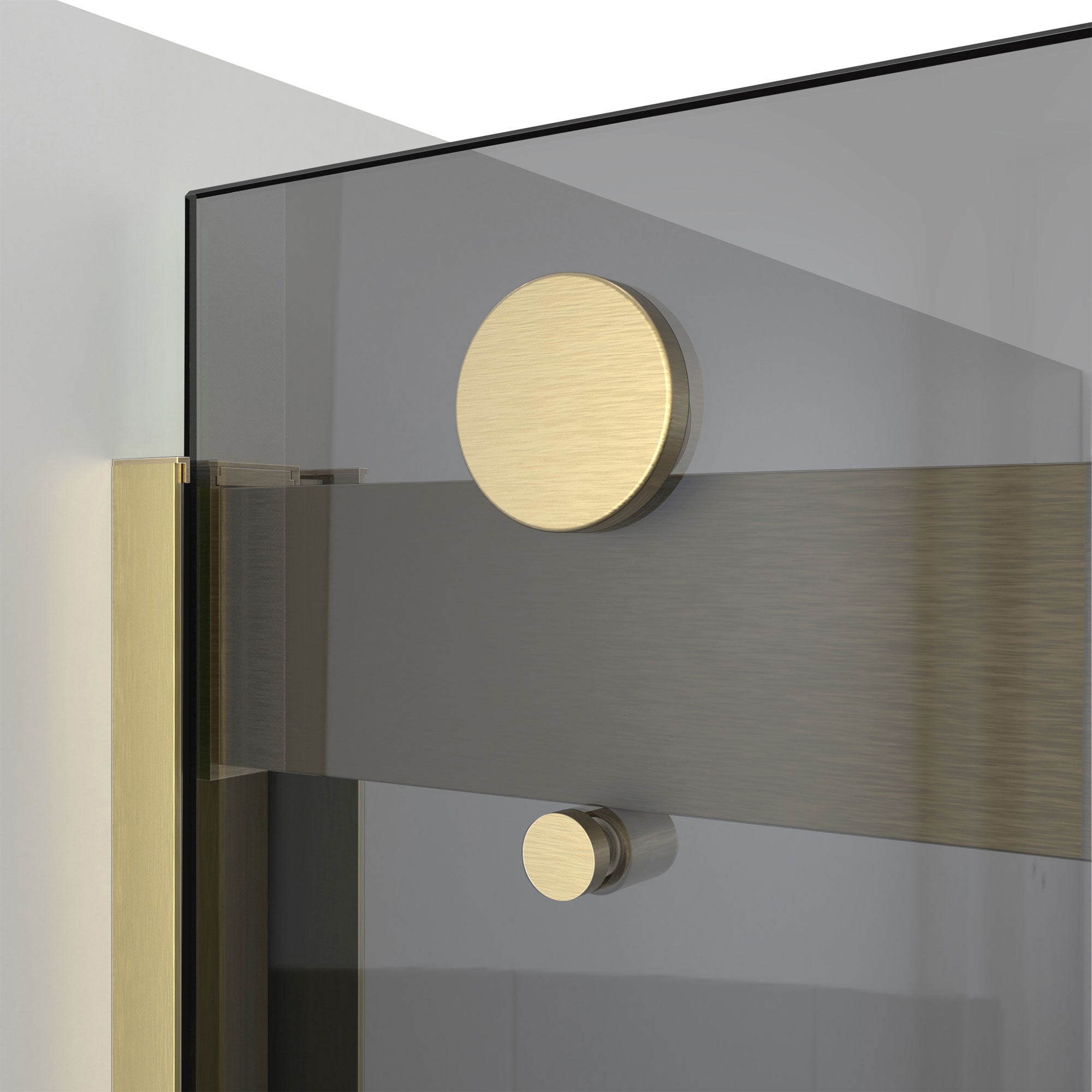 DreamLine, DreamLine TDVH60W620VXG05 Sapphire-V 56 - 60" W x 62" H Bypass Tub Door in Brushed Gold and Gray Glass