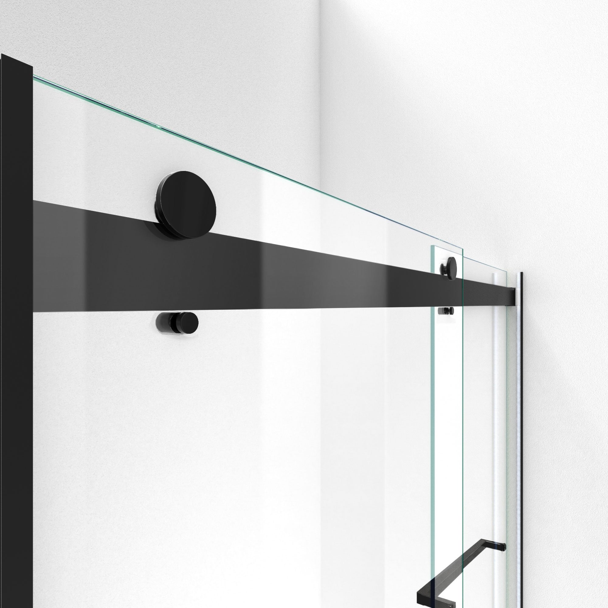 DreamLine, Dreamline SHDR-6360760-09 Essence 56-60" W x 76" H Frameless Bypass Shower Door in Satin Black