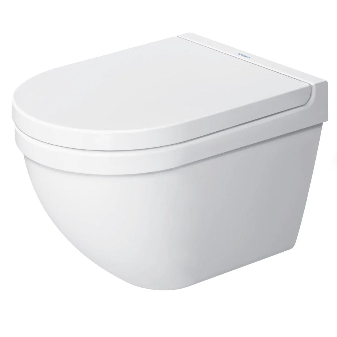 Duravit, Duravit Starck 3 Dual Flush One-Piece Wall Mounted Compact Elongated Toilet in White Finish