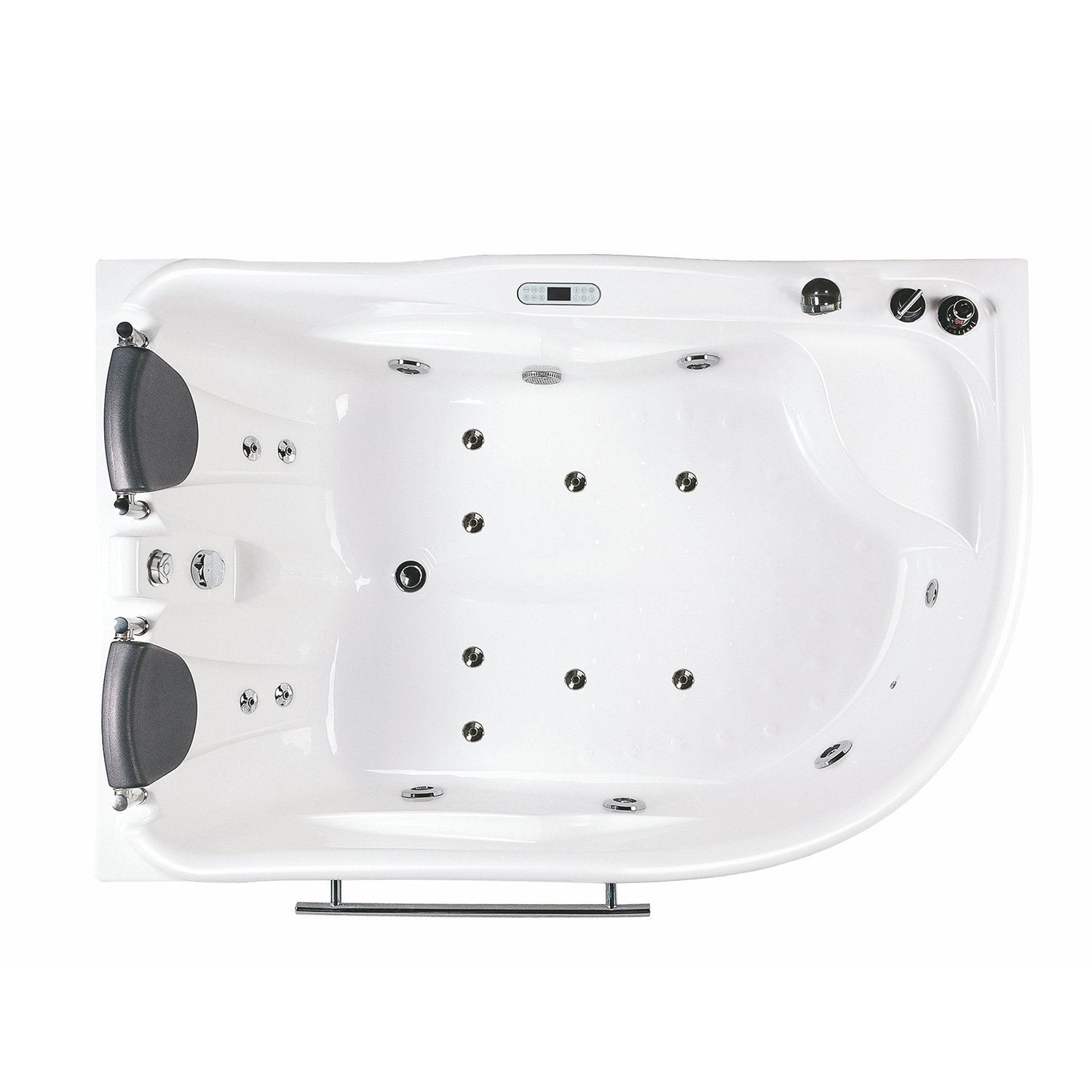 EAGO, EAGO AM124ETL-R 6 ft Right Corner Acrylic White Whirlpool Bathtub for Two