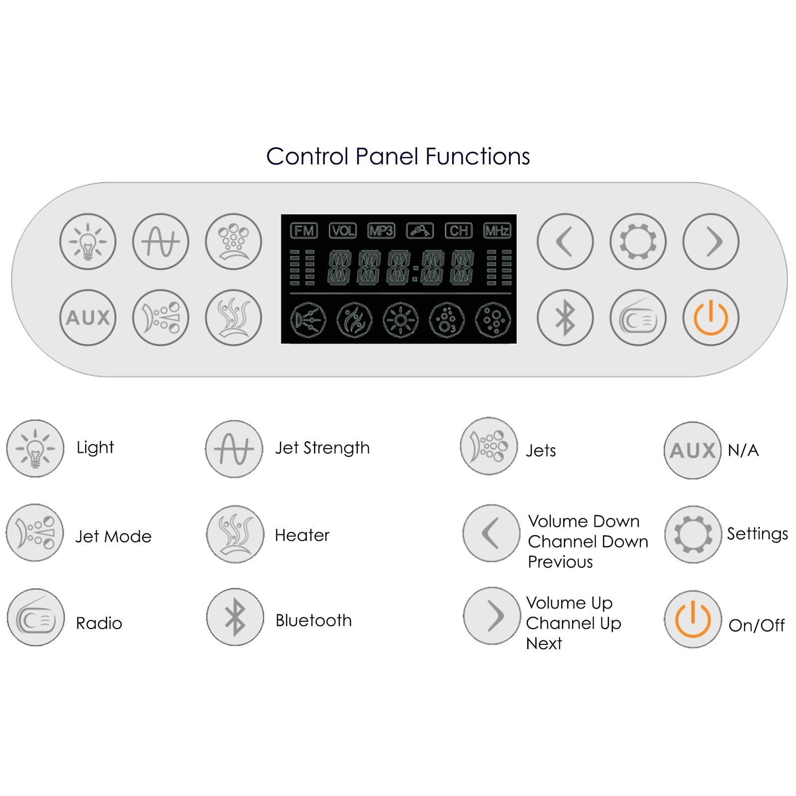 EAGO, EAGO AM189ETL-R 6 ft Right Drain Acrylic White Whirlpool Bathtub with Fixtures