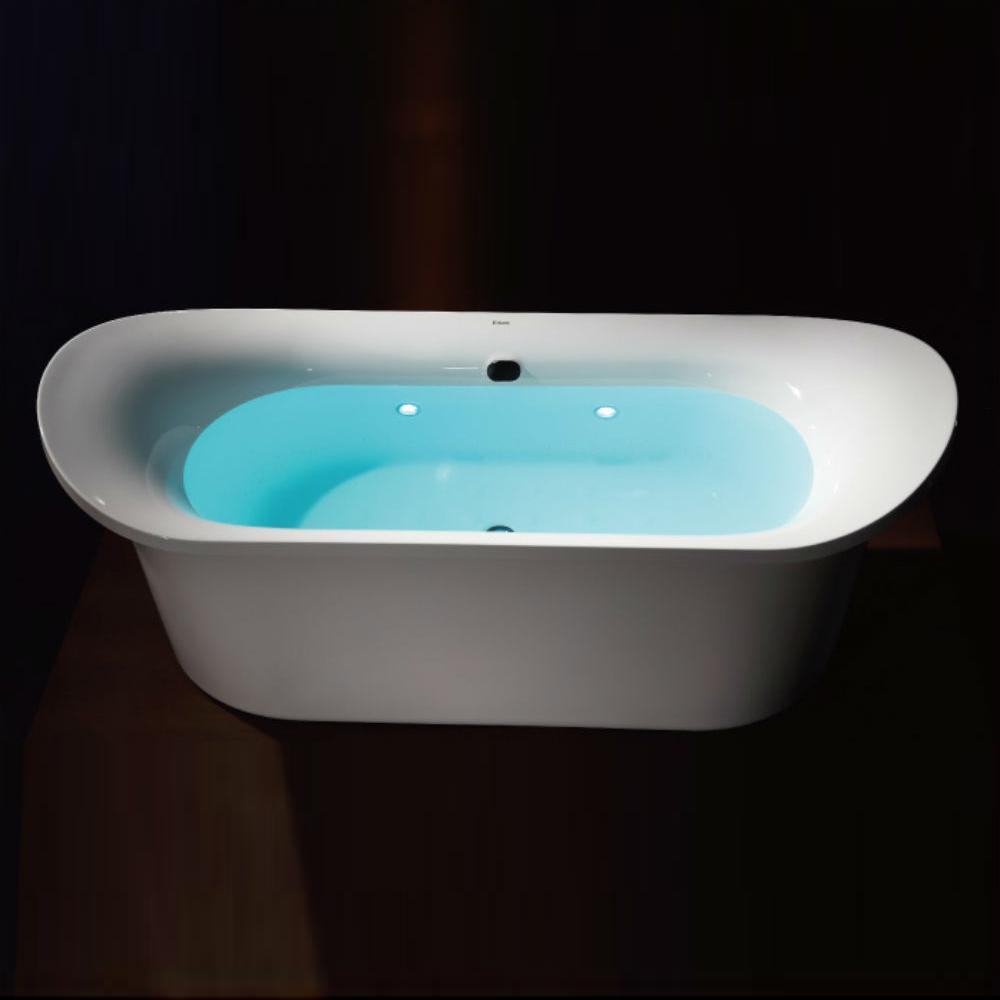 EAGO, EAGO AM1900 74" White Free Standing Air Bubble Bathtub