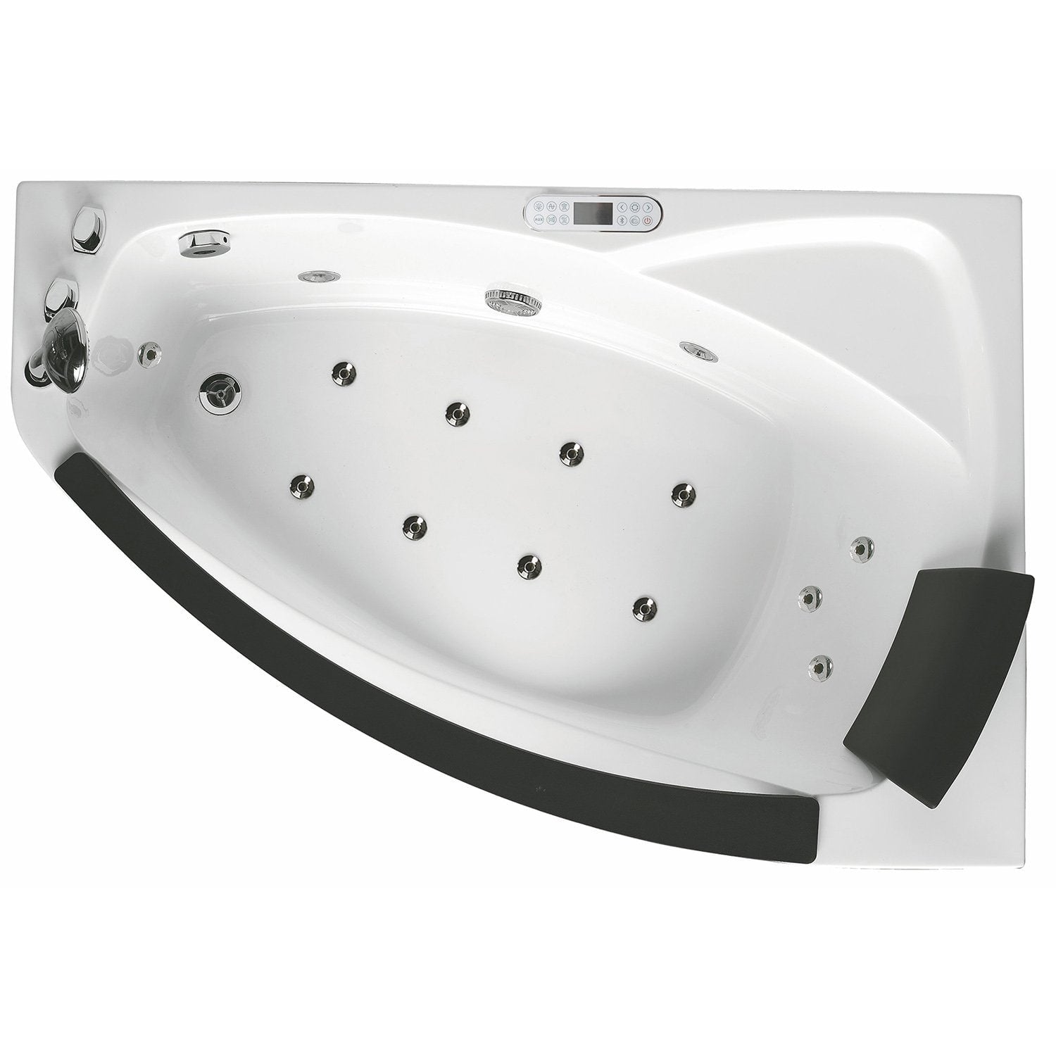 EAGO, EAGO AM198ETL-L 5 ft Clear Rounded Left Corner Acrylic Whirlpool Bathtub