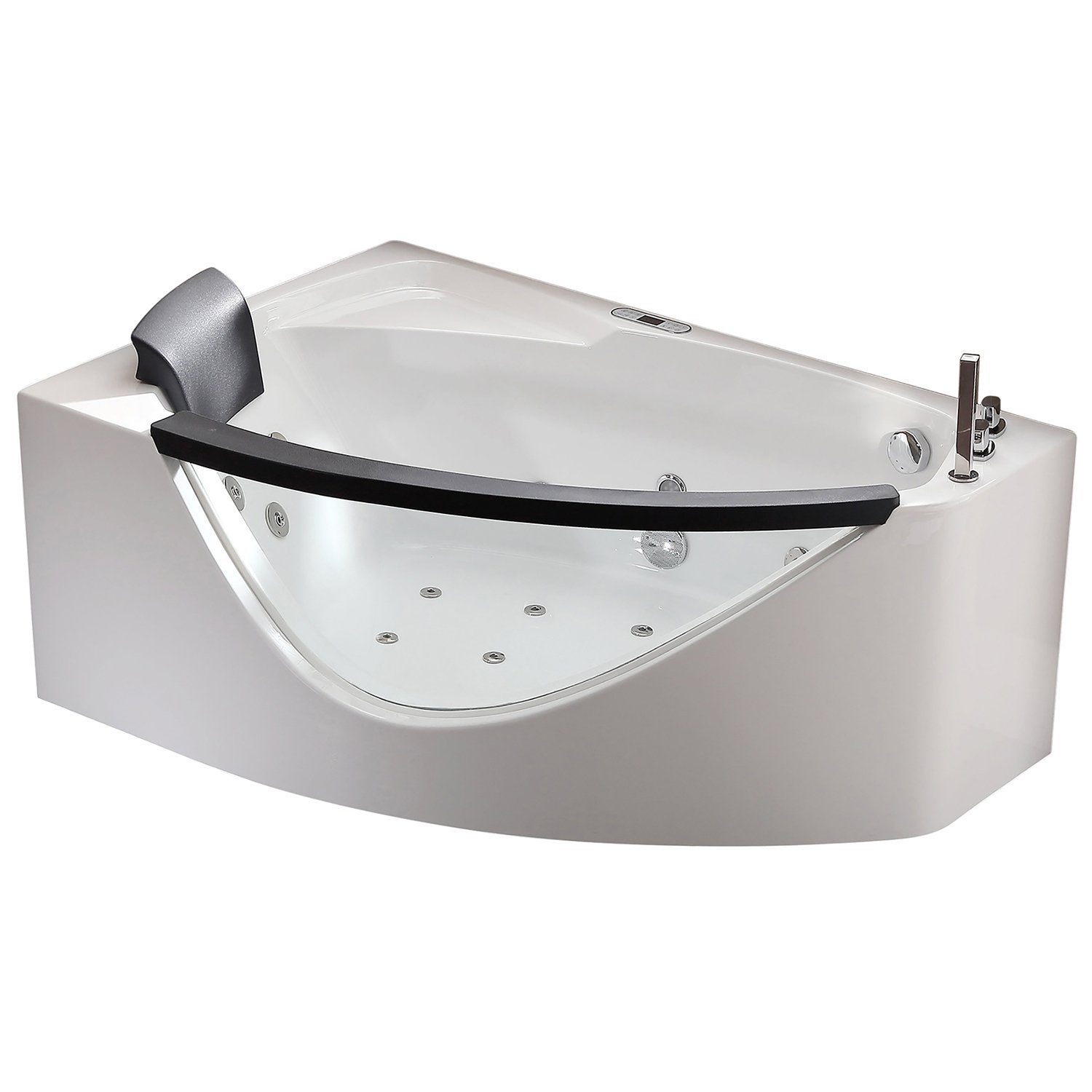 EAGO, EAGO AM198ETL-R 5 ft Clear Rounded Right Corner Acrylic Whirlpool Bathtub