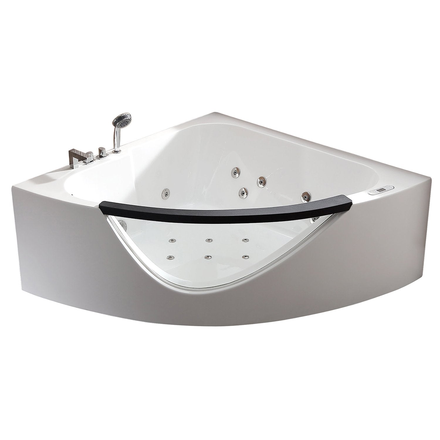 EAGO, EAGO AM199ETL 5ft Clear Rounded Corner Acrylic Whirlpool Bathtub for Two