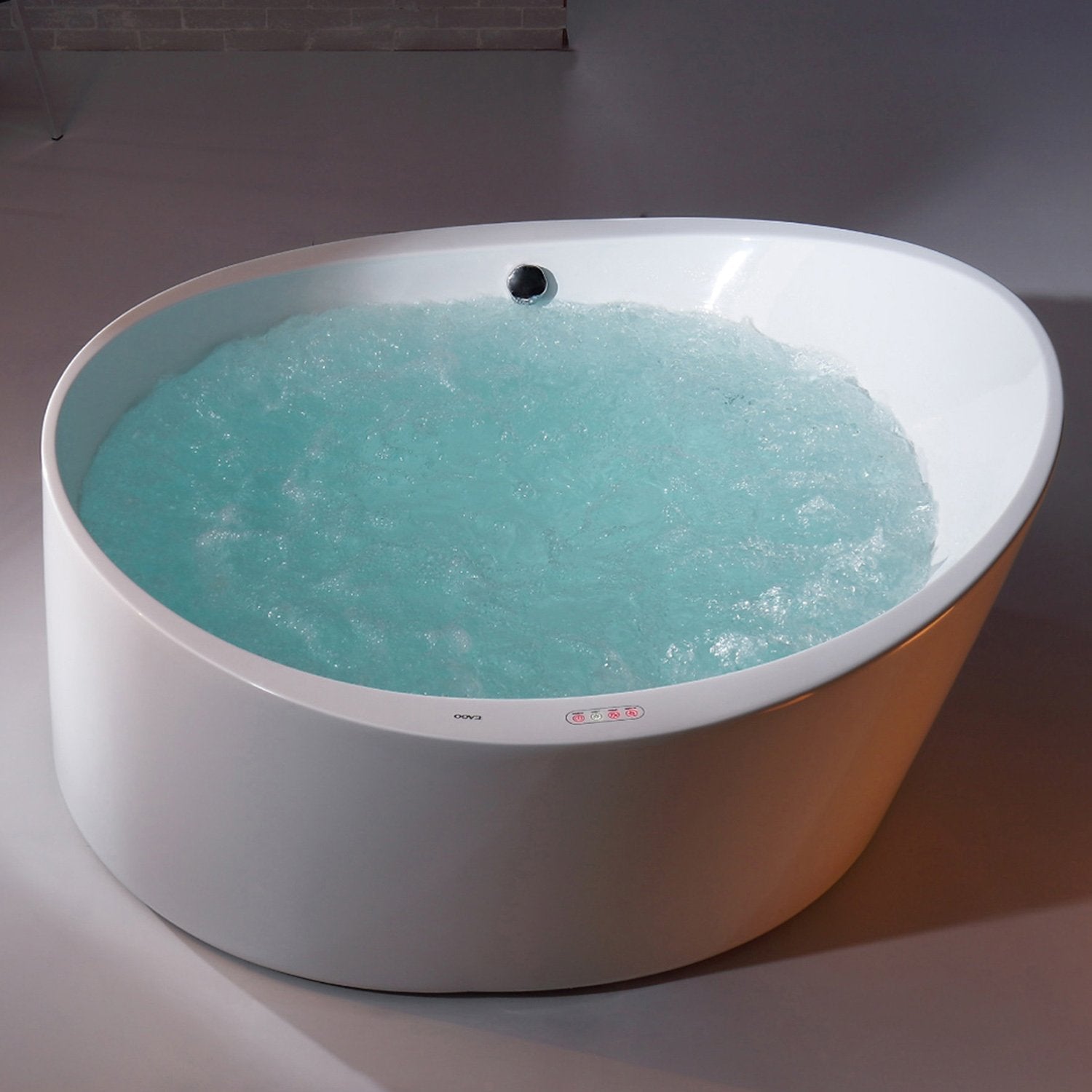 EAGO, EAGO AM2130 66" Round Free Standing Acrylic Air Bubble Bathtub