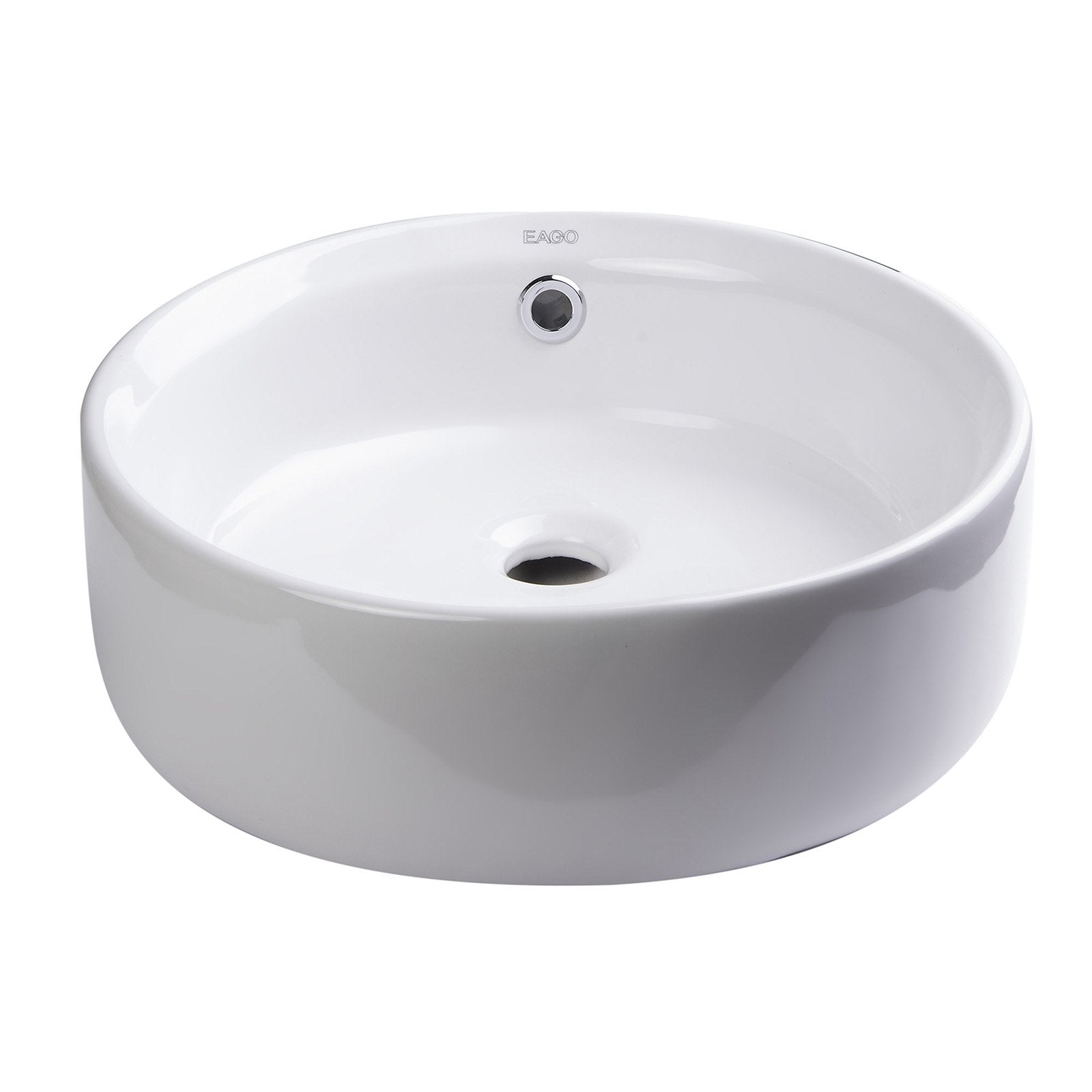 EAGO, EAGO BA129 16" ROUND CERAMIC ABOVE MOUNT BATHROOM BASIN VESSEL Sink