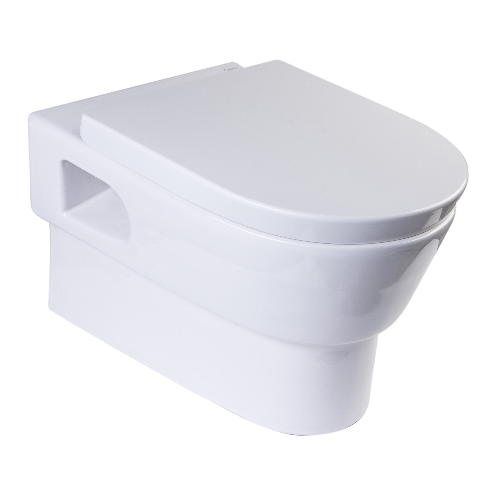 EAGO, EAGO WD332 Round Modern Wall Mount Dual Flush Toilet Bowl