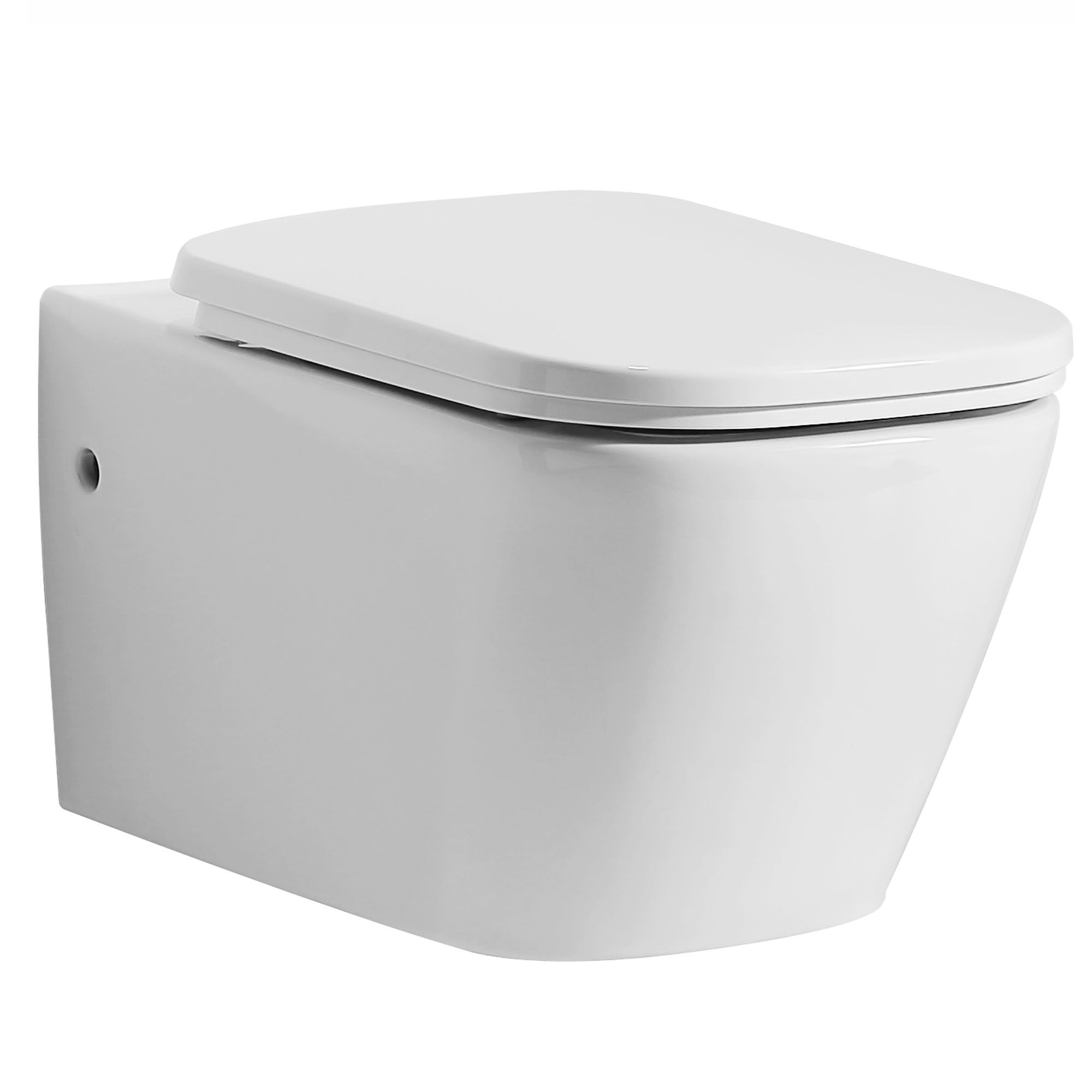 EAGO, EAGO WD390 White Modern Ceramic Wall Mounted Toilet