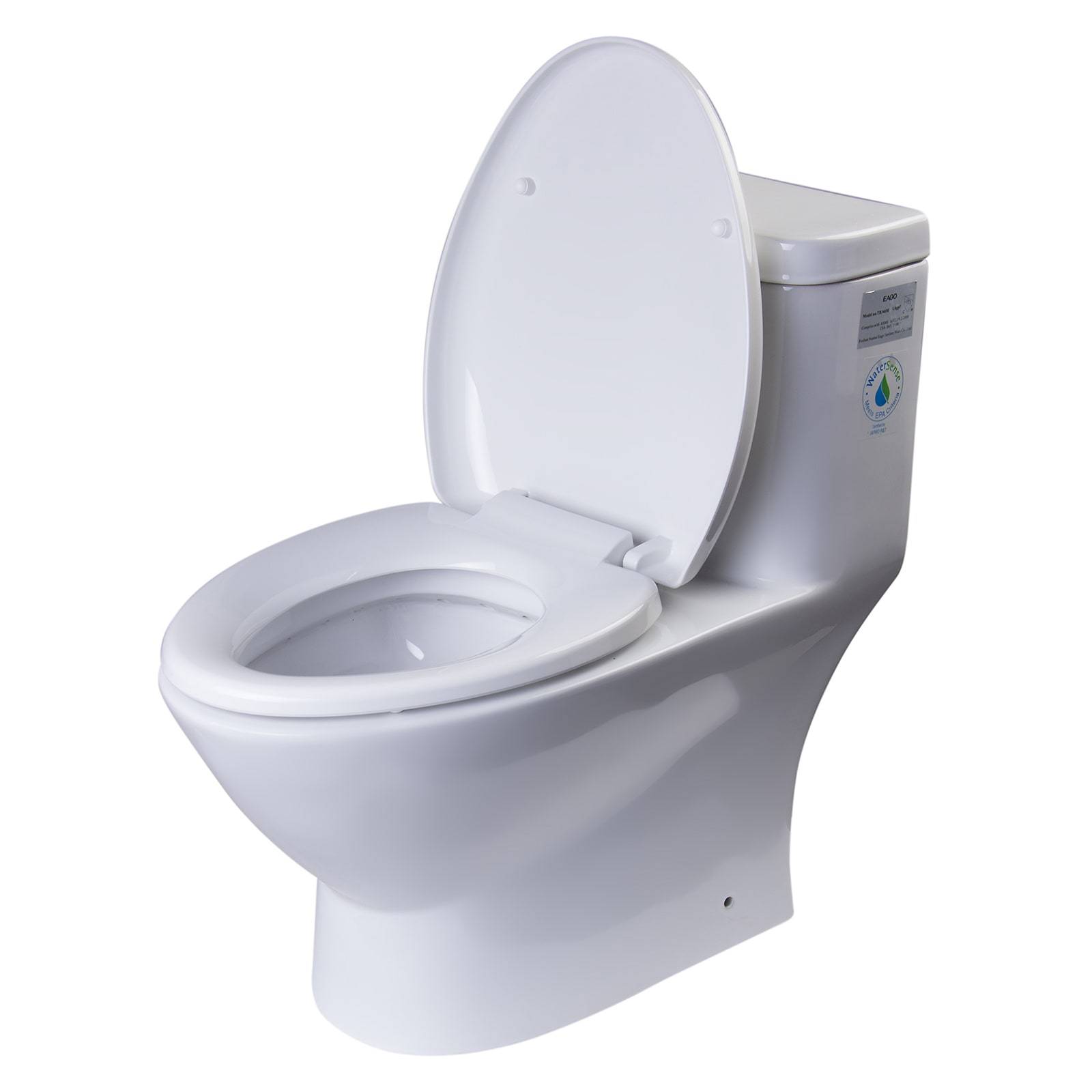 EAGO, Eago TB346 Modern Dual Flush One Piece High Efficiency Low Flush Ceramic Toilet