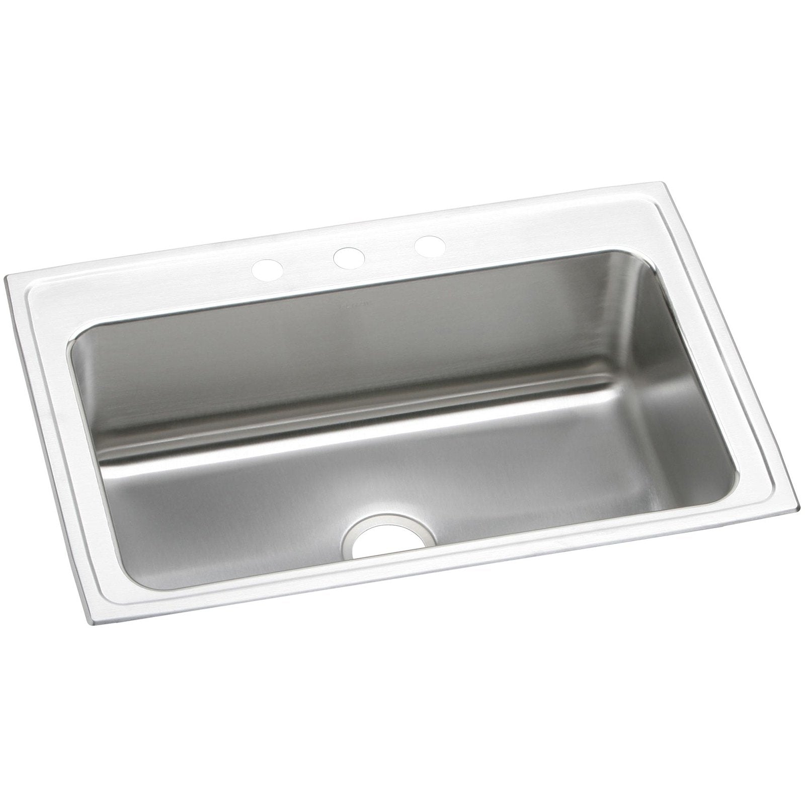 Elkay, Elkay DLRS3322101 Lustertone Stainless Steel 33" x 22" x 10-1/8", Single Bowl Top Mount Kitchen Sink