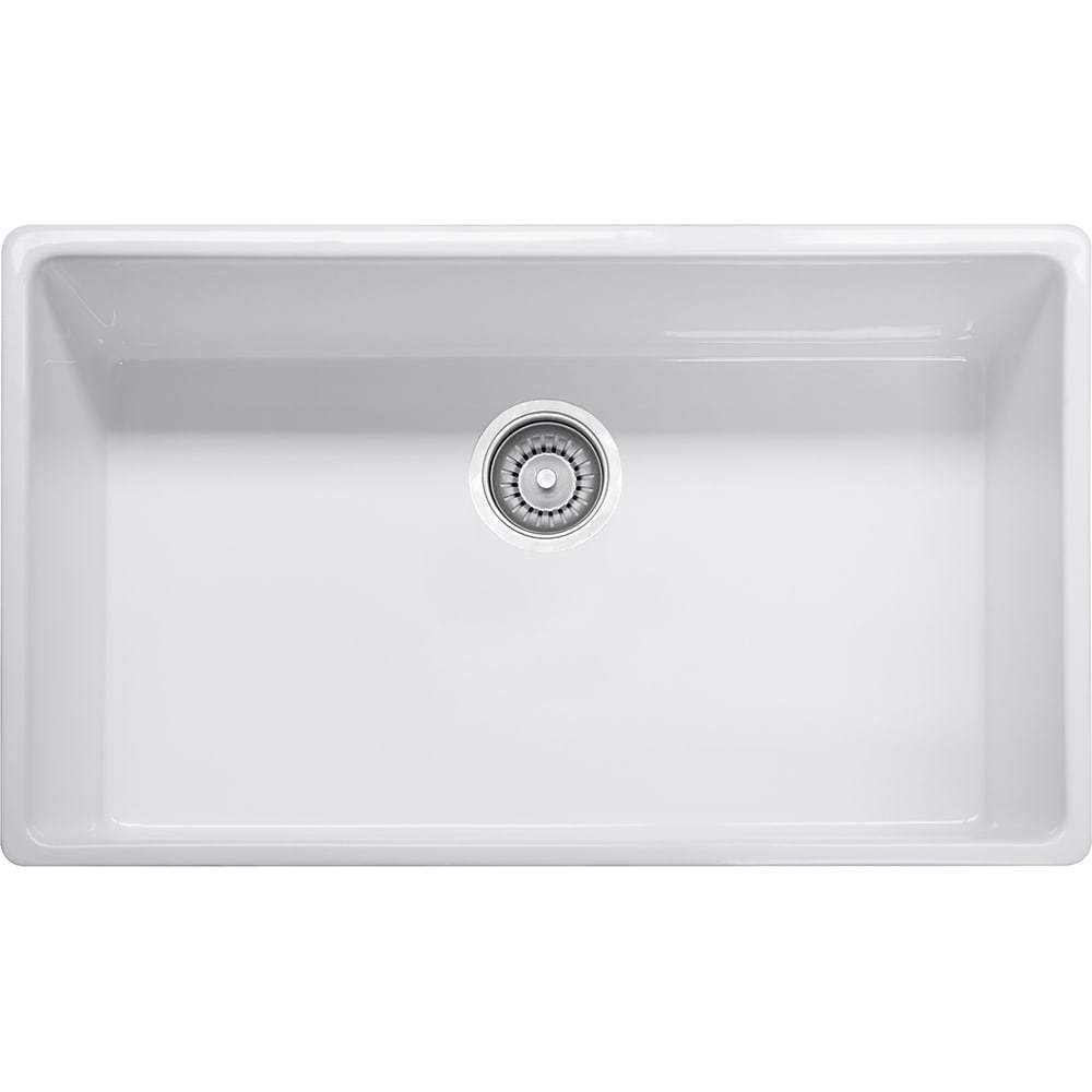 Franke, Franke FHK710-33WH Farmhouse Fireclay 33" Single Bowl Apron Front White Kitchen Sink