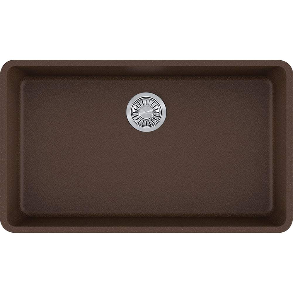 Franke, Franke KBG11031MOC Kubus Undermount Granite Mocha Single Bowl Kitchen Sink for 36" Cabinets (min)