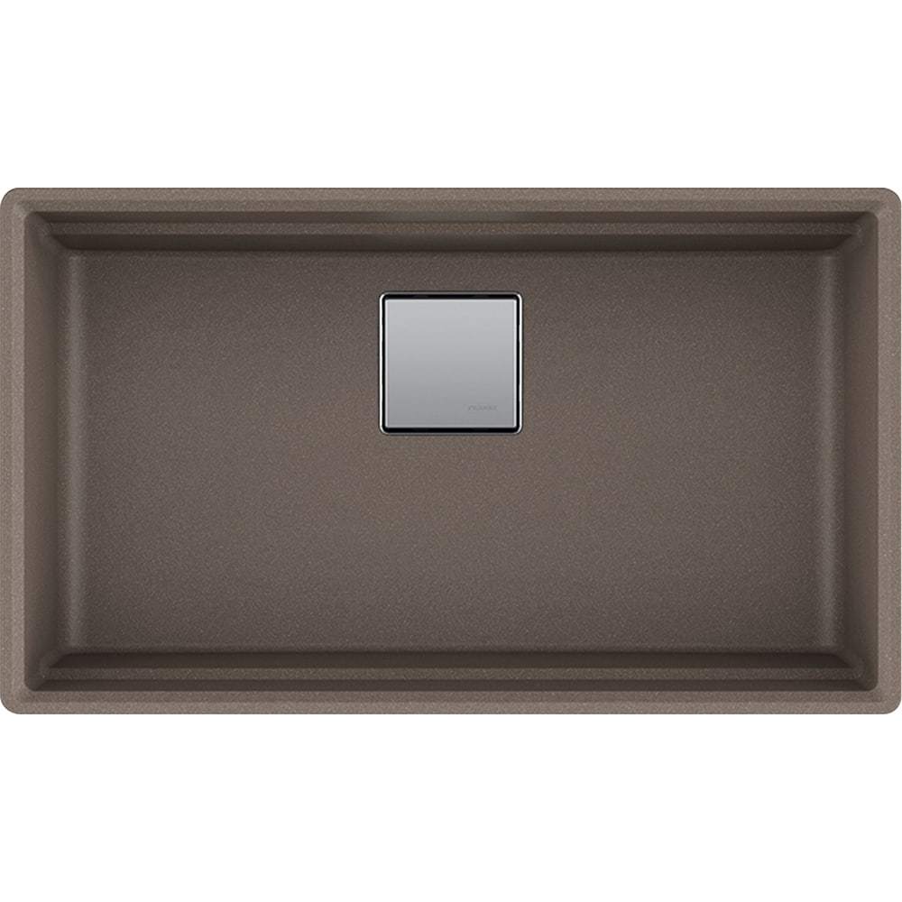 Franke, Franke PKG11031STO Peak Undermount Granite Storm Single Bowl Kitchen Sink for 36" Cabinets (min)