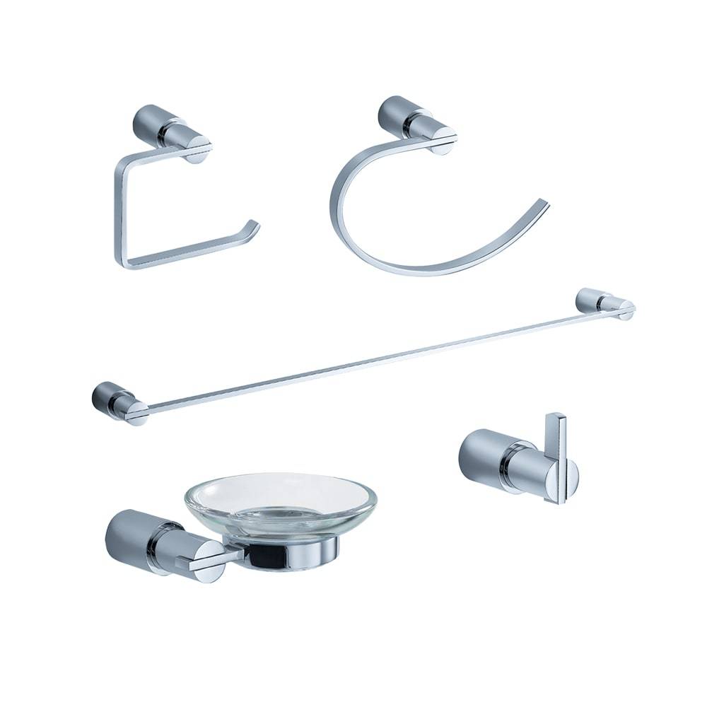 Fresca, Fresca FAC0100 Magnifico 5-Piece Bathroom Accessory Set - Chrome