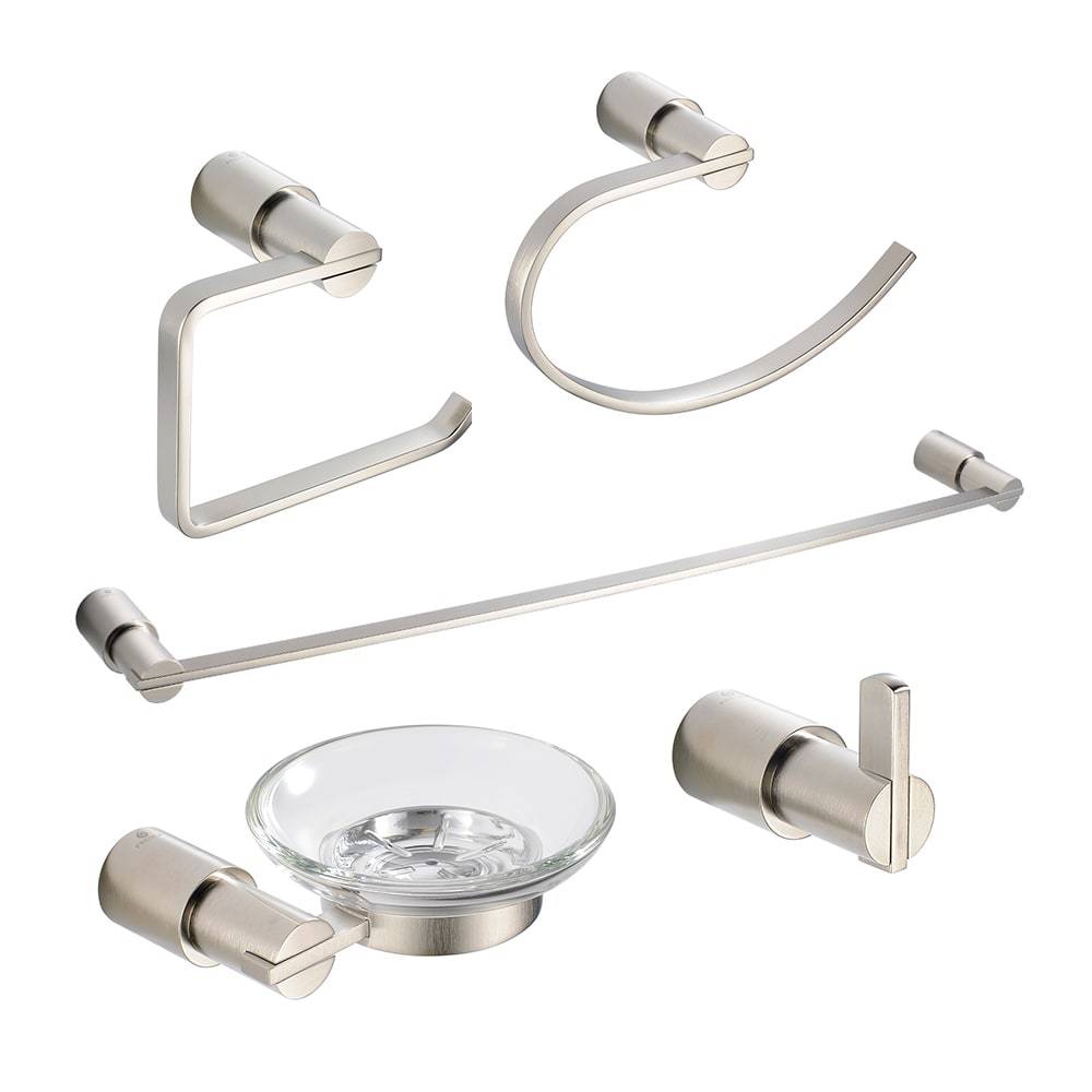 Fresca, Fresca FAC0100BN Magnifico 5-Piece Bathroom Accessory Set - Brushed Nickel