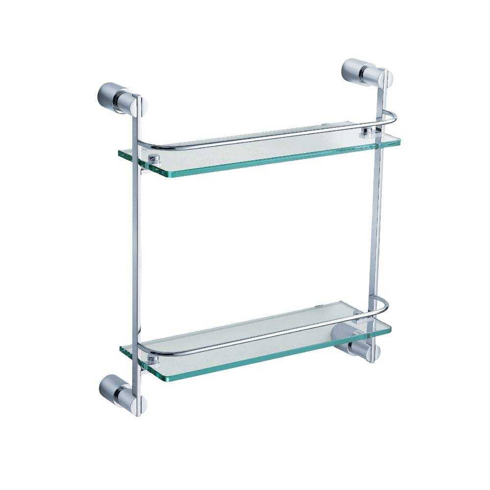 Fresca, Fresca FAC0146 Magnifico 2 Tier Glass Shelf - Chrome