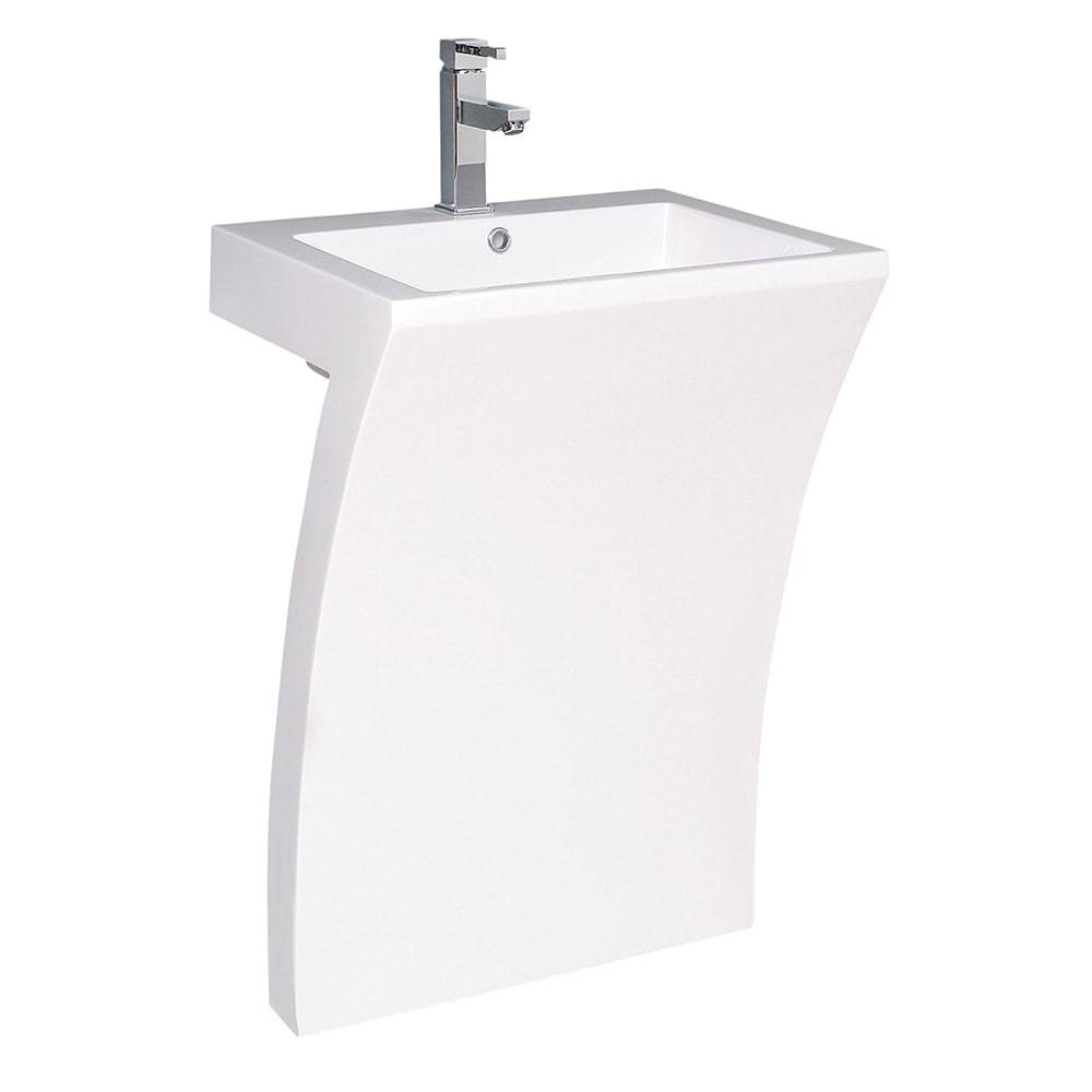 Fresca, Fresca FCB5024WH Quadro 23" White Pedestal Sink