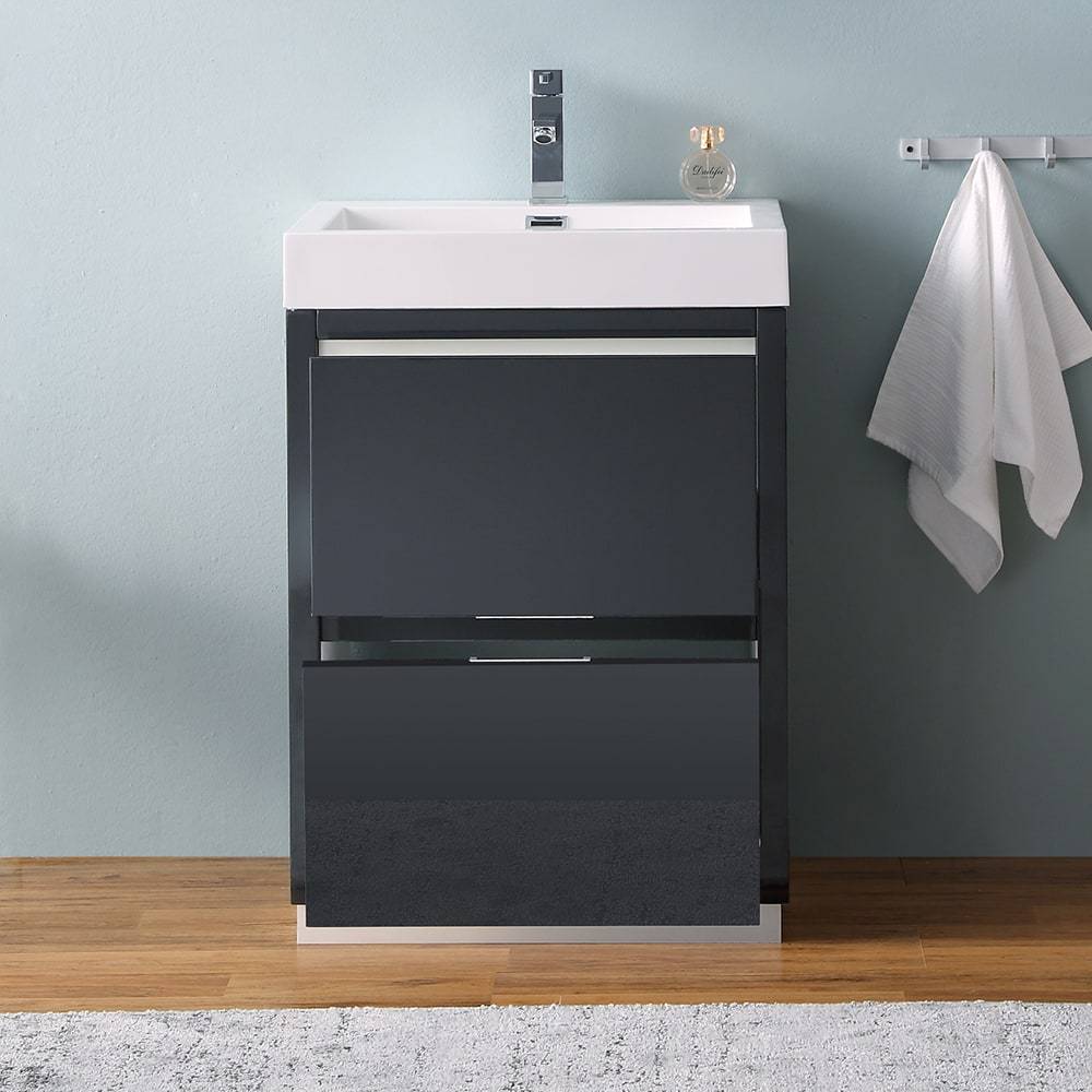 Fresca, Fresca FCB8424GG-I Valencia 24" Dark Slate Gray Free Standing Modern Bathroom Vanity