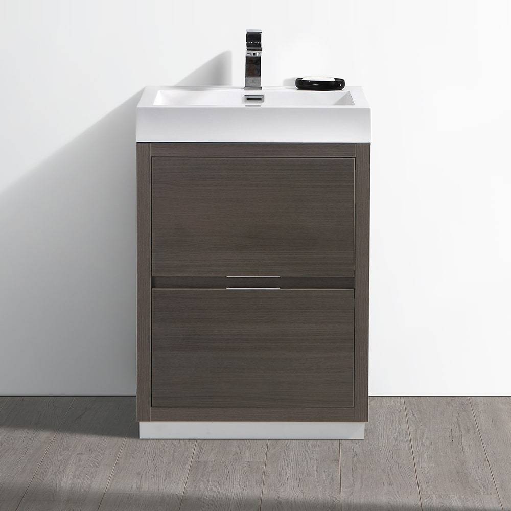 Fresca, Fresca FCB8424GO-I Valencia 24" Gray Oak Free Standing Modern Bathroom Vanity