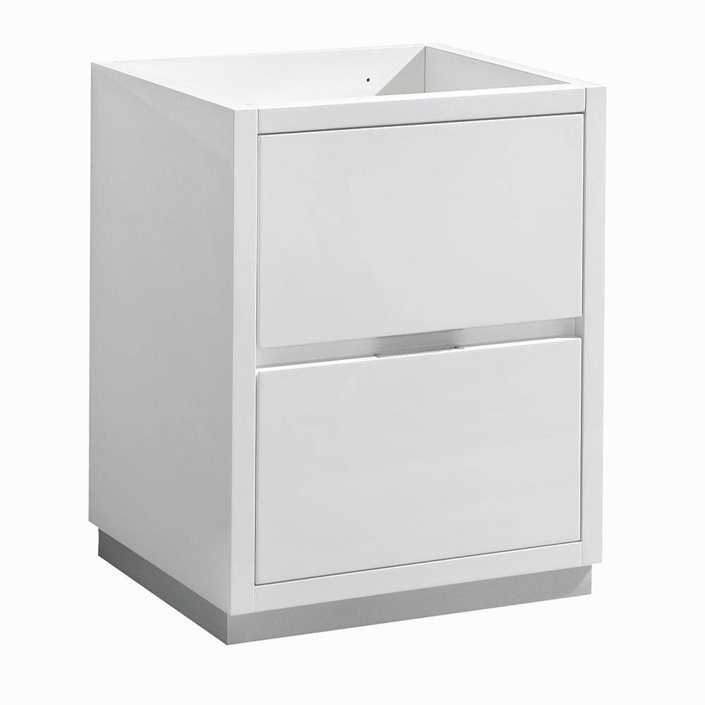 Fresca, Fresca FCB8424WH Valencia 24" Glossy White Free Standing Modern Bathroom Cabinet