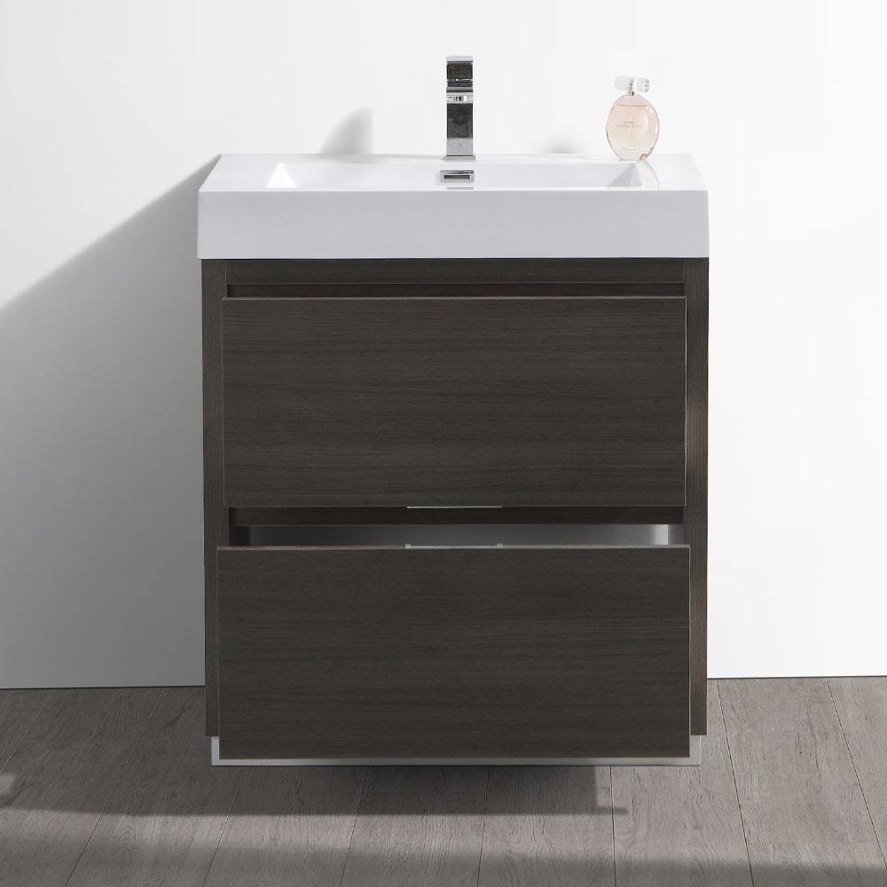 Fresca, Fresca FCB8430GO-I Valencia 30" Gray Oak Free Standing Modern Bathroom Vanity