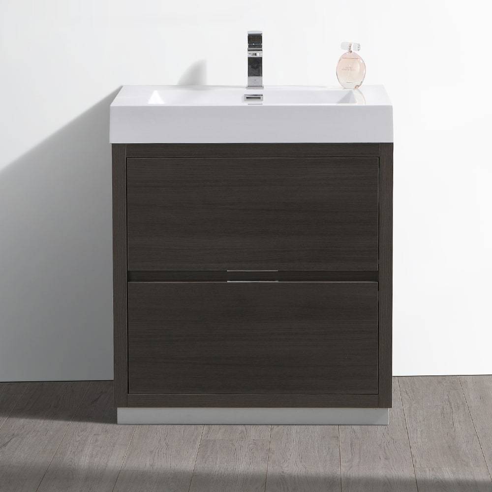 Fresca, Fresca FCB8430GO-I Valencia 30" Gray Oak Free Standing Modern Bathroom Vanity