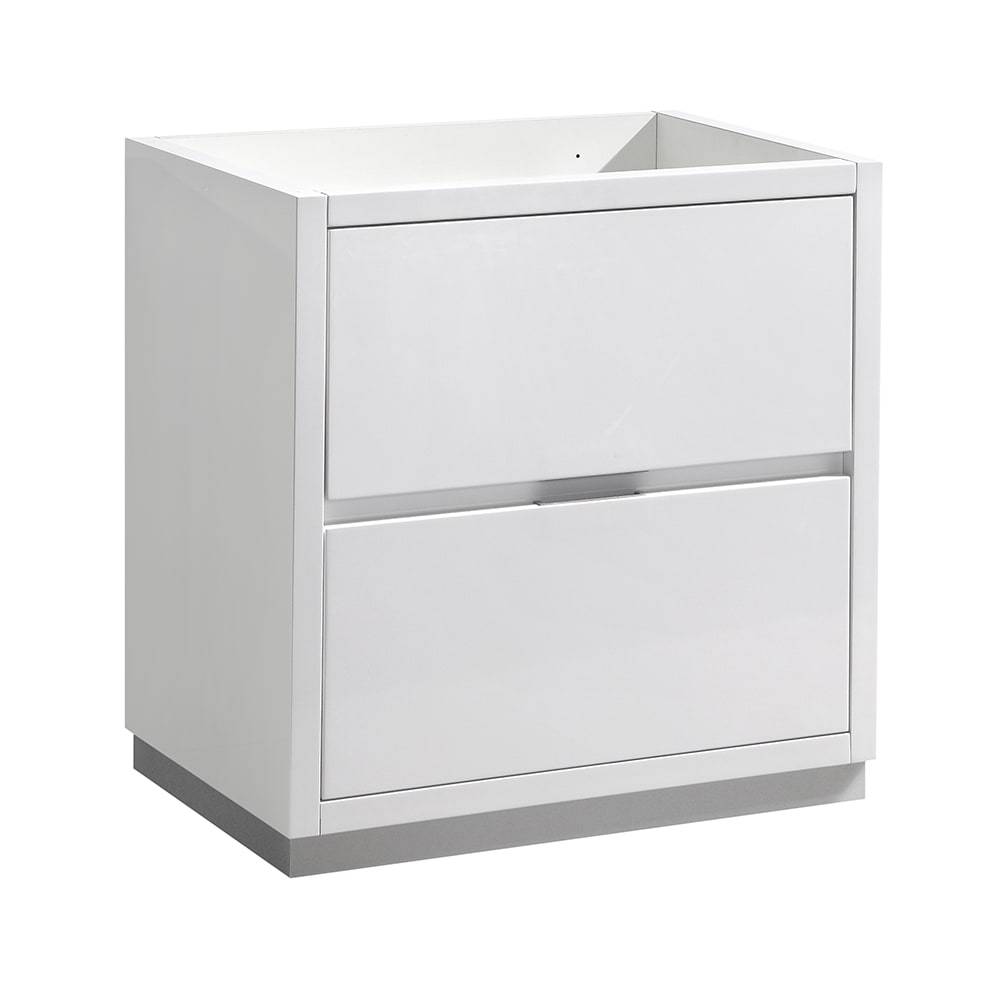 Fresca, Fresca FCB8430WH Valencia 30" Glossy White Free Standing Modern Bathroom Cabinet