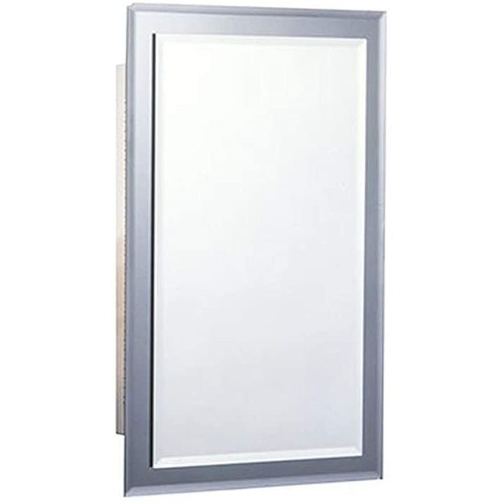 Jensen, Jensen 1450BC 16 x 26" Recess Mount Metal Medicine Cabinet with Mirror and 2 Shelves