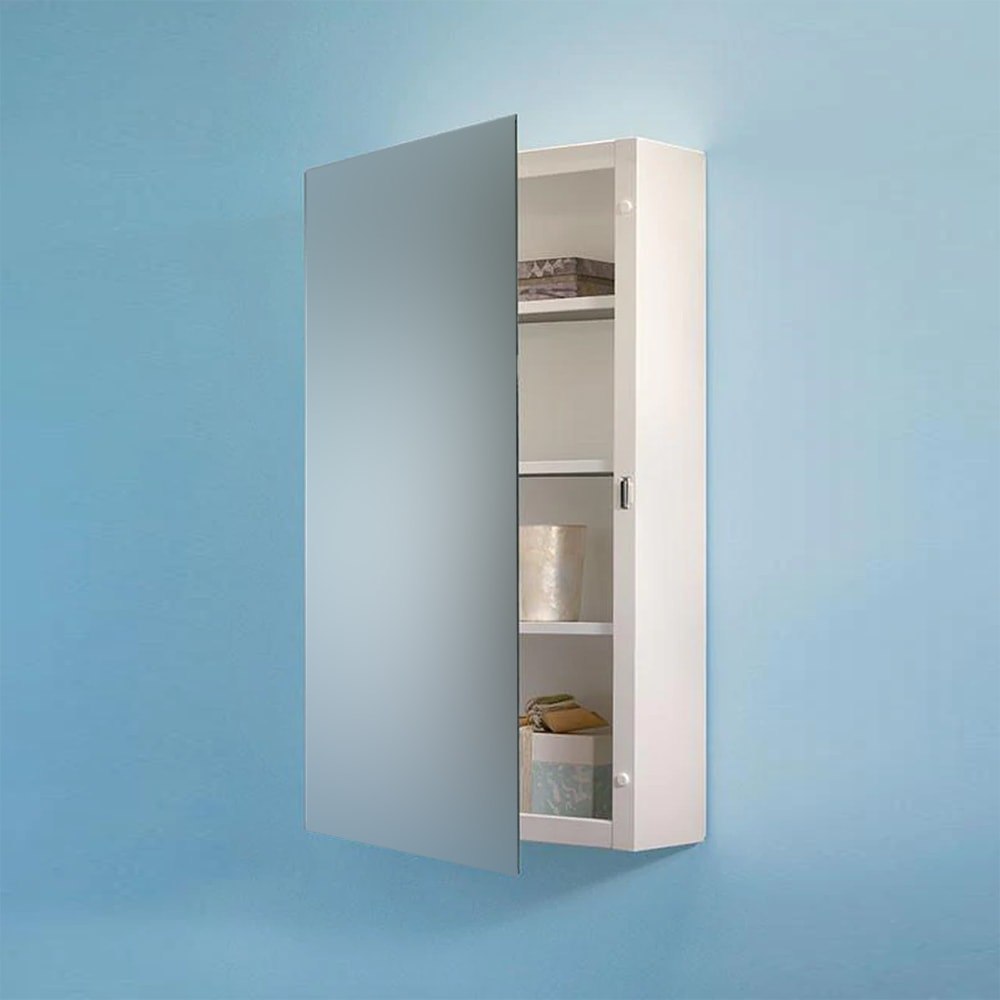 Jensen, Jensen 235P26WH Topsider Surface Mount Medicine Cabinet with Mirror Door and 3 Shelves