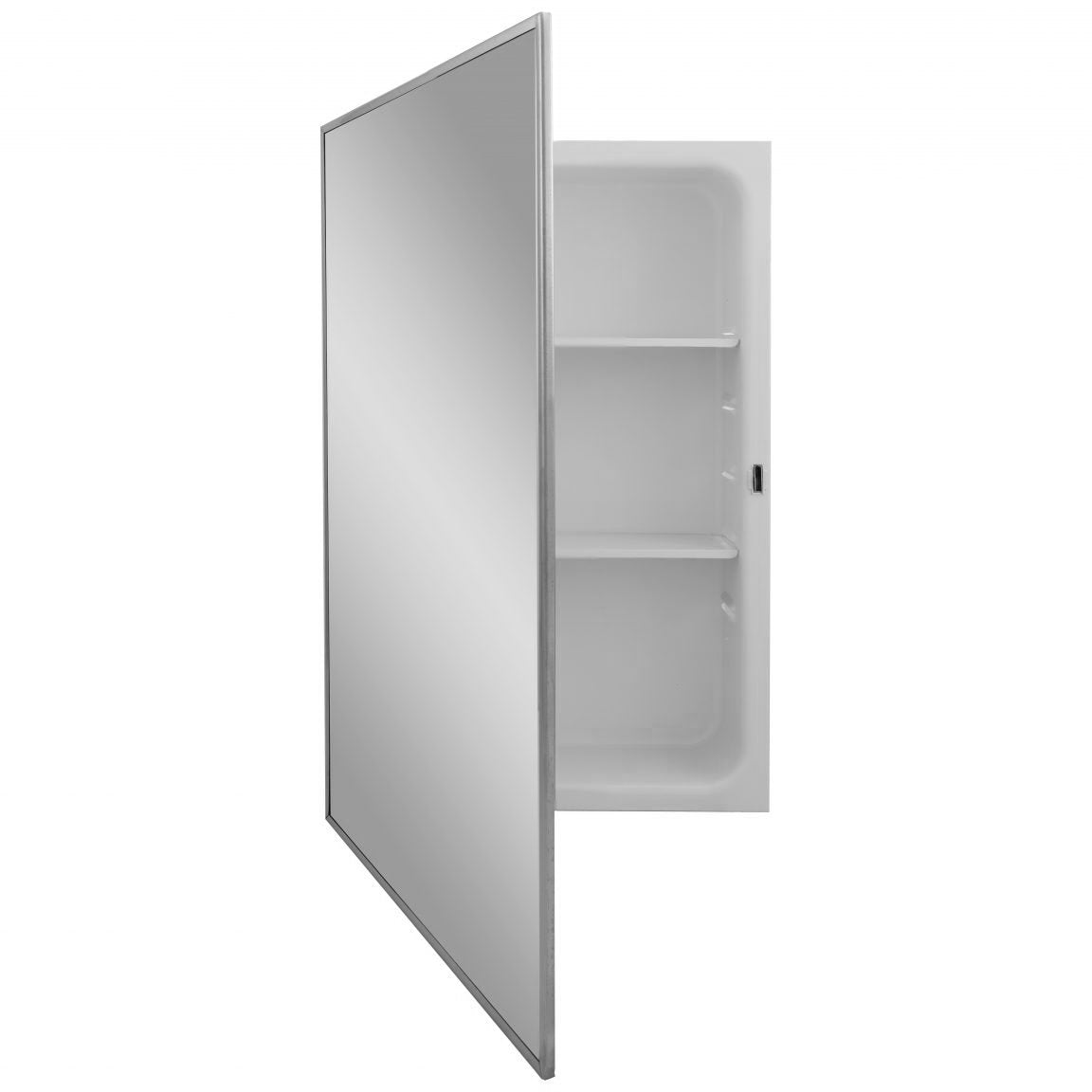 Jensen, Jensen 468BC Styleline Framed Medicine Cabinet with Reversible Mirror Door and 2 Adjustable Shelves