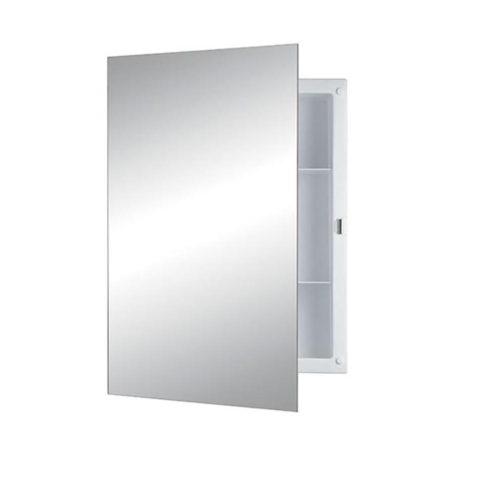 Jensen, Jensen 781037 Frameless Medicine Cabinet with Mirror Door and Two Shelves