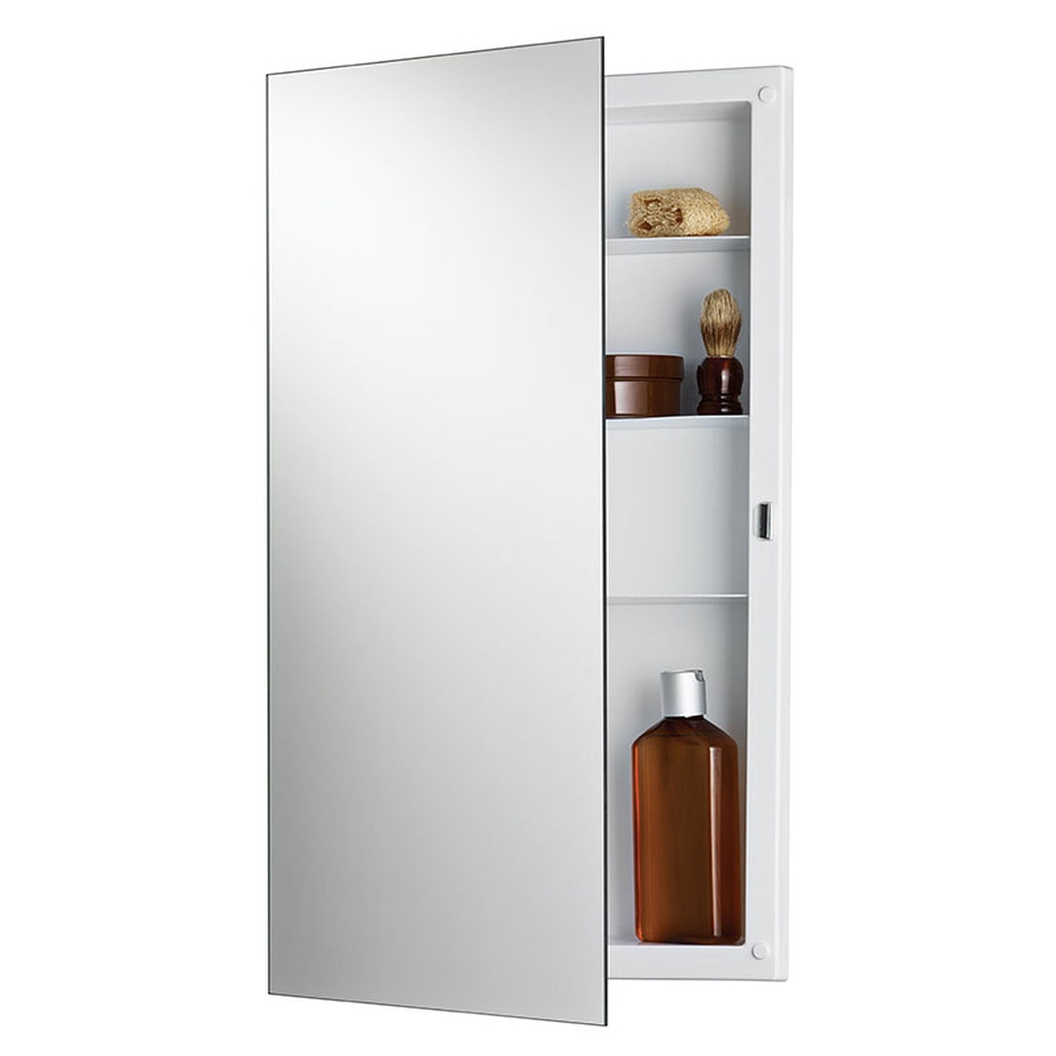 Jensen, Jensen 781053 Builder Series 16" x 26" Recessed Frameless Mirrored Medicine Cabinet, Reversible