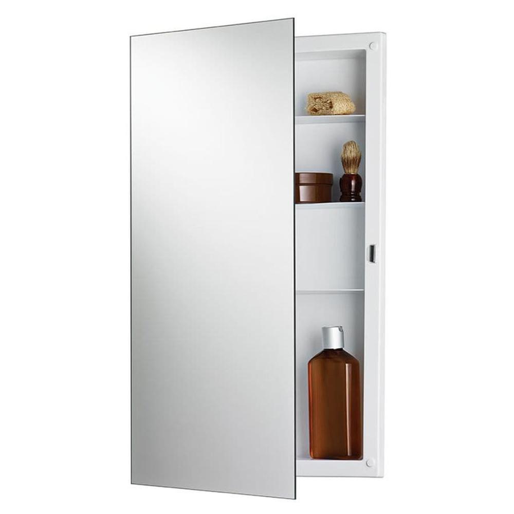 Jensen, Jensen 781053X Builder Series 16" x 26" Recessed Frameless Mirrored Medicine Cabinet