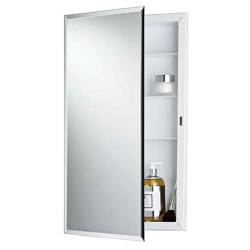 Jensen, Jensen 781061 Builder Series 16" x 26" Recessed Beveled Mirror Medicine Cabinet