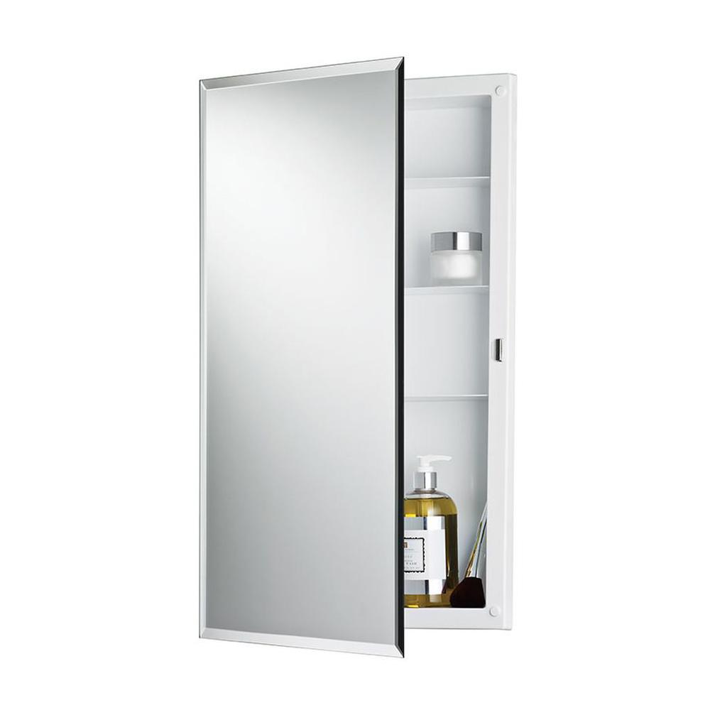 Jensen, Jensen 781061X Builder 16" x 26" Recessed Beveled Mirror Medicine Cabinet