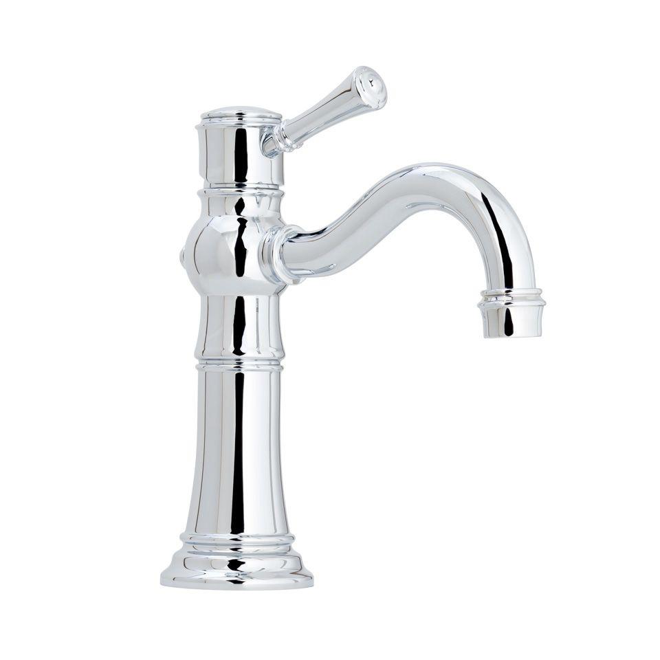 Miseno, Miseno MNO521CP Santi-V Single Hole Bathroom Faucet with Push Drain Assembly