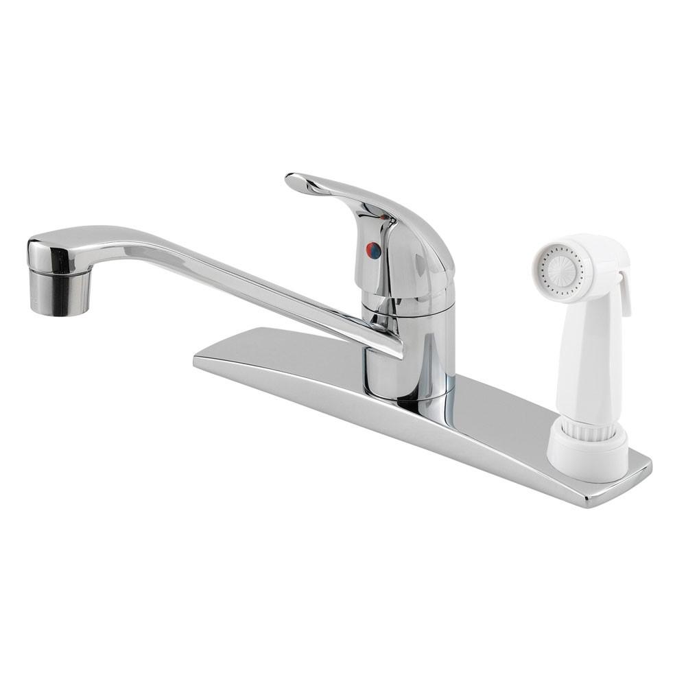 Pfister, Pfister G134-3444 Pfirst Kitchen Faucet with Side Spray, Polished Chrome