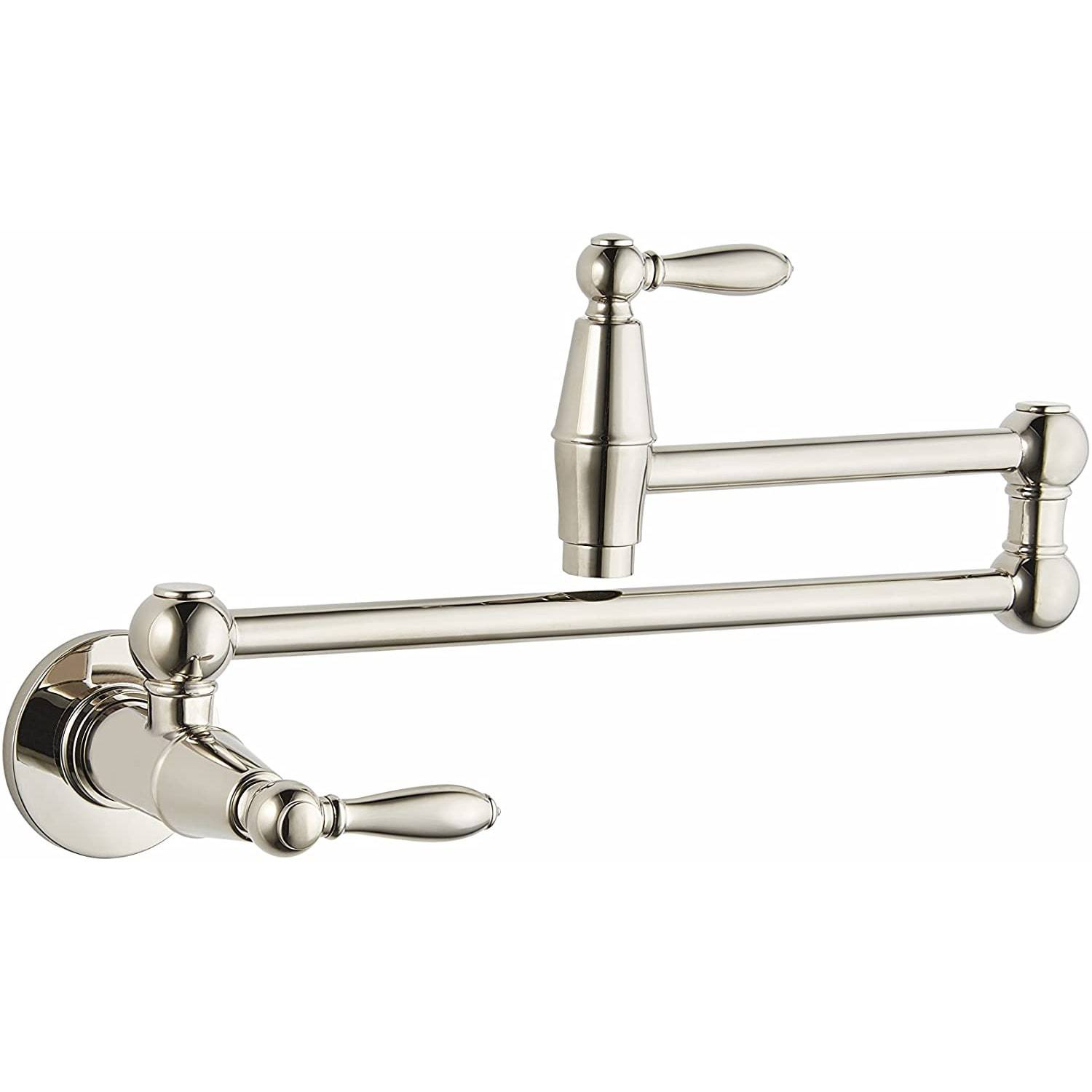 Pfister, Pfister GT533-TDD Port Haven Pot Filler Faucet in Polished Nickel, Wall-Mount