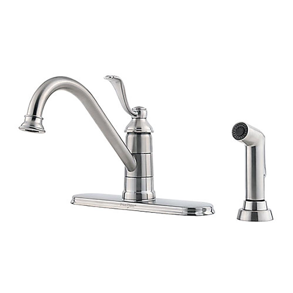 Pfister, Pfister LG34-4PS0 Portland Kitchen Faucet with Side Spray, Stainless Steel