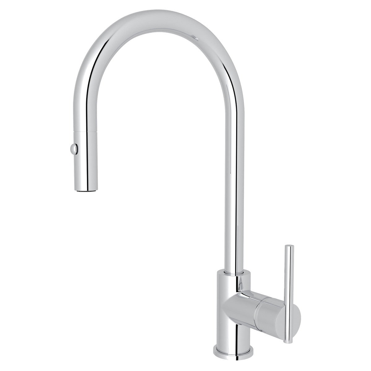 Rohl, ROHL CY57L-APC-2 Pirellone Pulldown Side Lever Kitchen Faucet - Polished Chrome With Metal Lever Handle