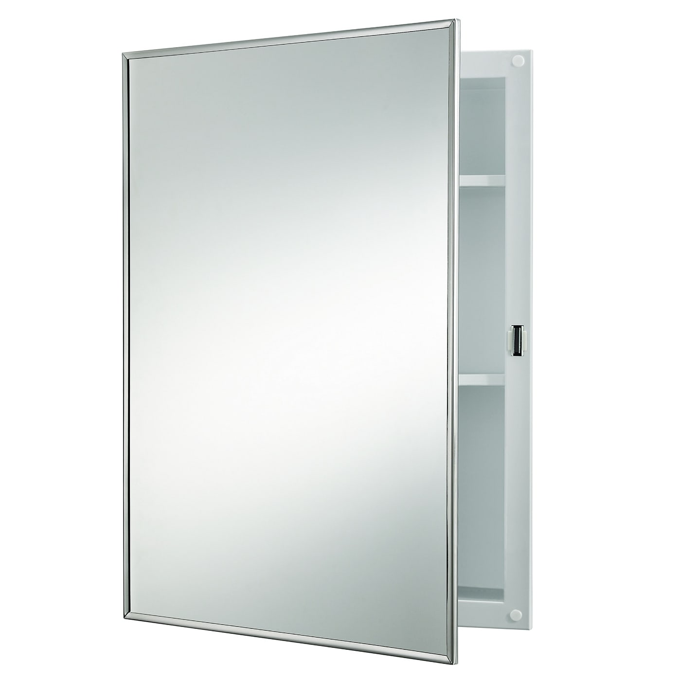 Jensen, Rangaire Jensen 401ADJ Recess Mount 16x20" Bathroom Medicine Cabinet with Framed Mirrored Door and 2 Shelves