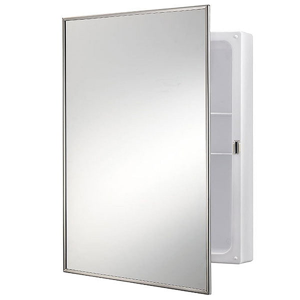 Jensen, Rangaire Jensen 614 Surface Mount Bathroom Medicine Cabinet with Mirrored Door and 2 Shelves 16"x22"