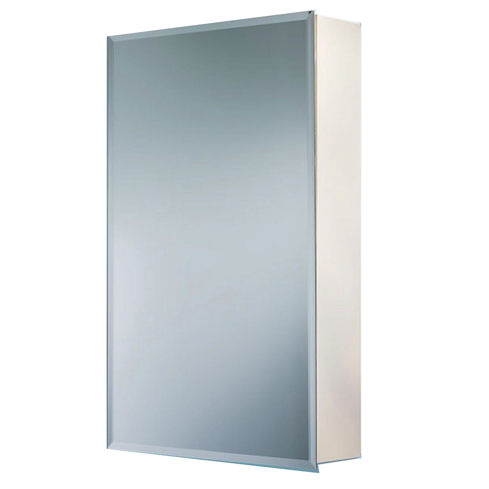 Jensen, Rangaire Jensen Horizon B72338501 Bathroom Medicine Cabinet with Beveled Mirrored Door and 2 Shelves 16"x22"