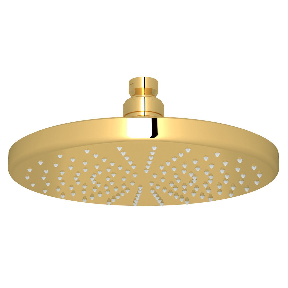 Rohl, Rohl 1075/8ULB 8" Round Rain Showerhead in Unlacquered Brass Finish