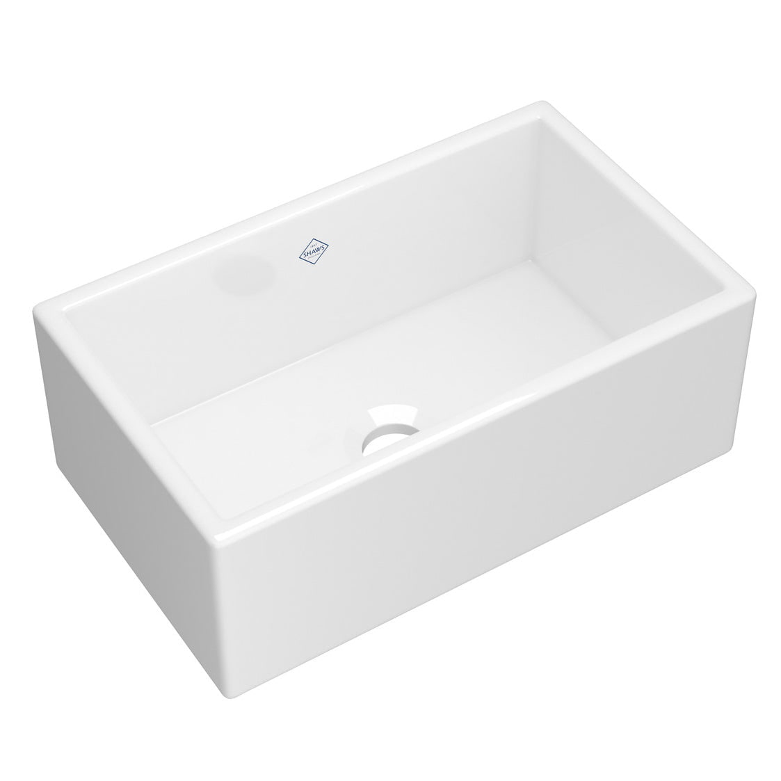 Rohl, Rohl MS3018WH Classic Shaker Single Bowl Farmhouse Apron Front Fireclay Kitchen Sink - White