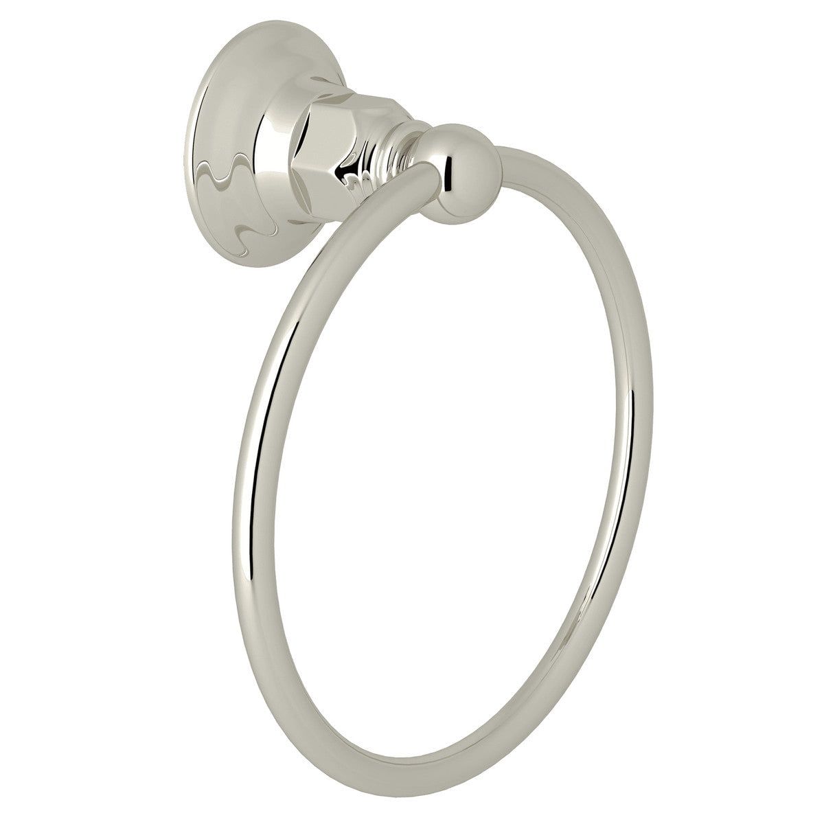 Rohl, Rohl ROT4PN Wall Mount Traditional Towel Ring in Polished Nickel Finish