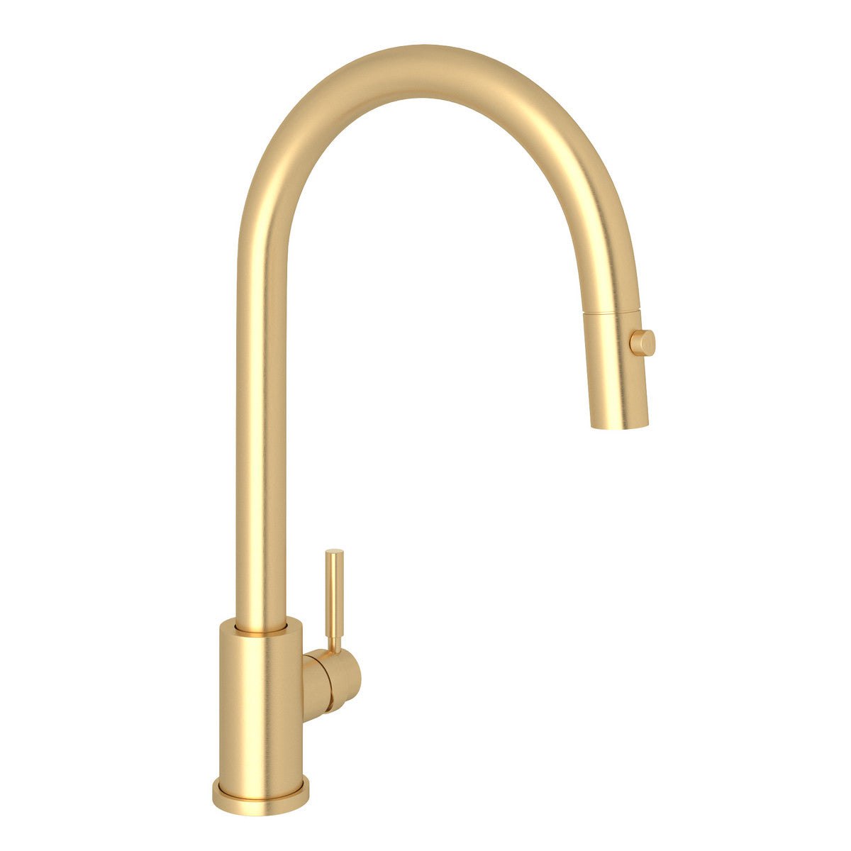 Rohl, Rohl U.4044SEG-2 Perrin & Rowe Holborn Pulldown Kitchen Faucet in Satin English Gold with Metal Lever Handle