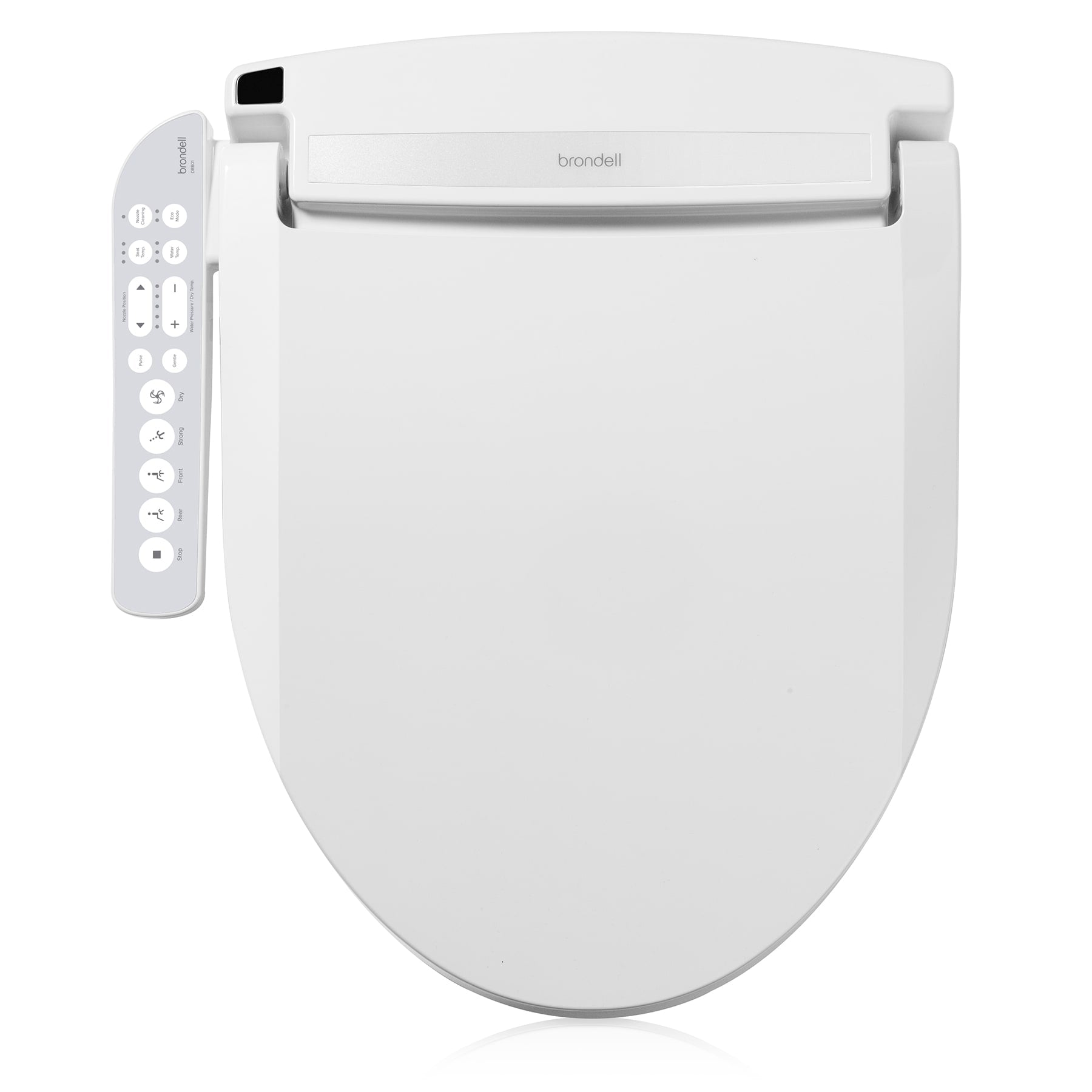 Brondell, Swash Select DR801-EW Sidearm Bidet Seat with Warm Air Dryer and Deodorizer, Elongated White